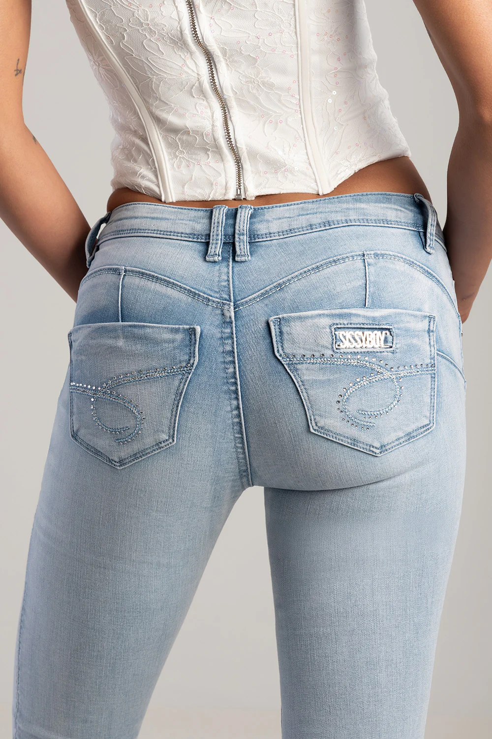Southern Bumbooster Bootleg Denim - Light Wash - Image 2