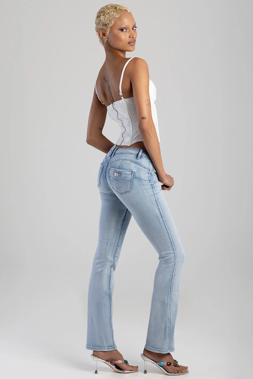 Southern Bumbooster Bootleg Denim - Light Wash - Image 6
