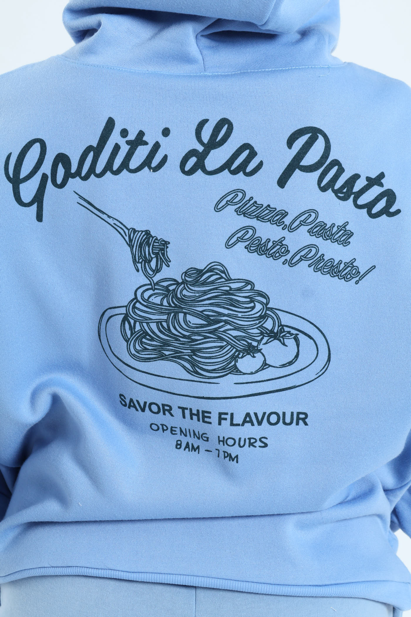 Spag Kanga Pocket Hoody - Blue - Image 2