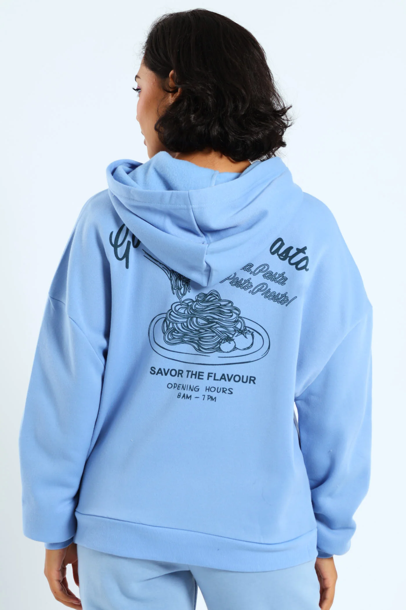 Spag Kanga Pocket Hoody - Blue - Image 4