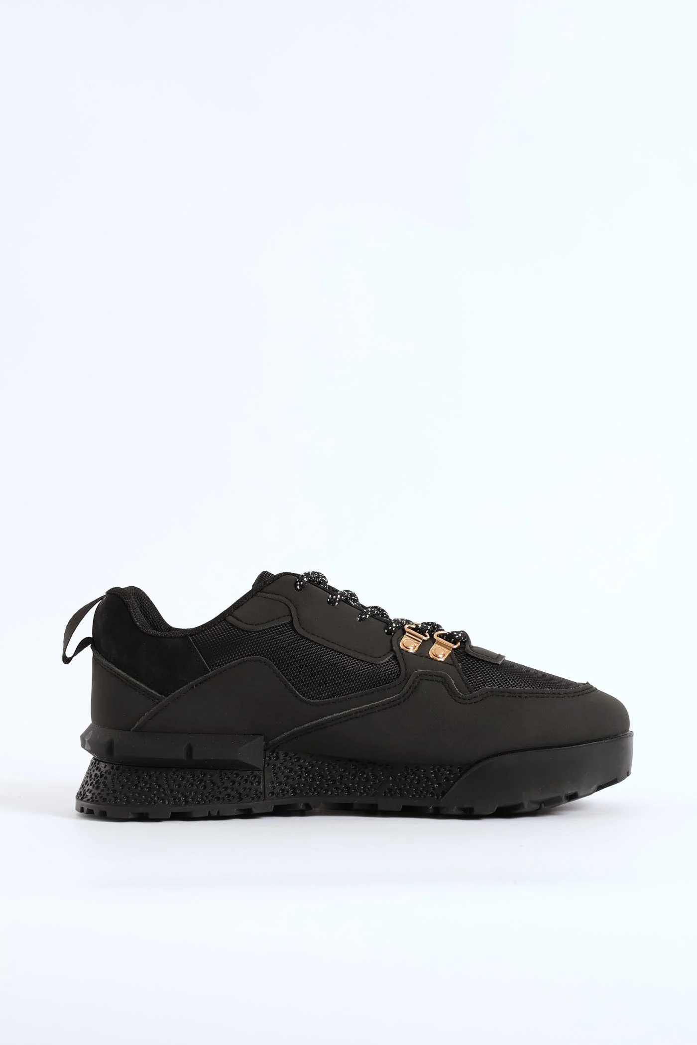 Spark Lace Up Fashion Trainer - Black - Image 3