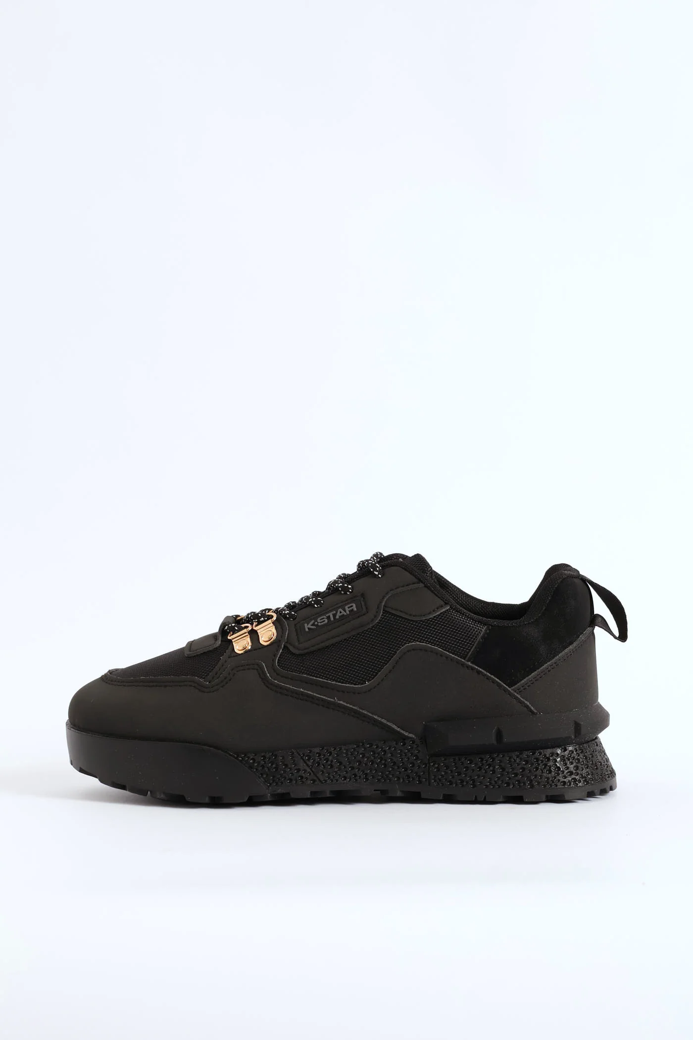 Spark Lace Up Fashion Trainer - Black - Image 4