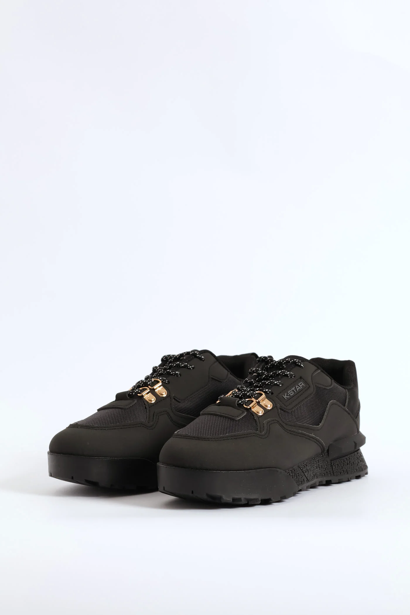 Spark Lace Up Fashion Trainer - Black - Image 5
