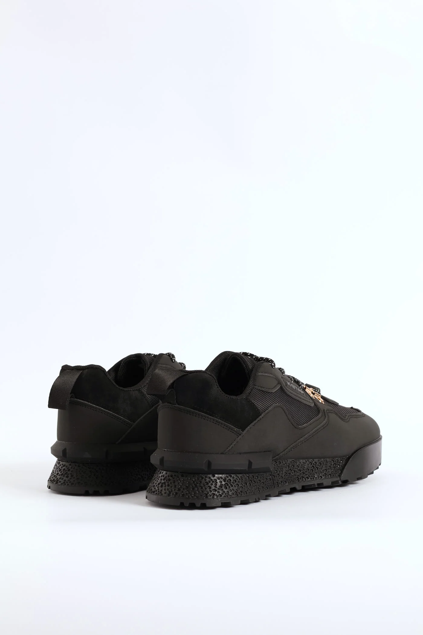 Spark Lace Up Fashion Trainer - Black - Image 6