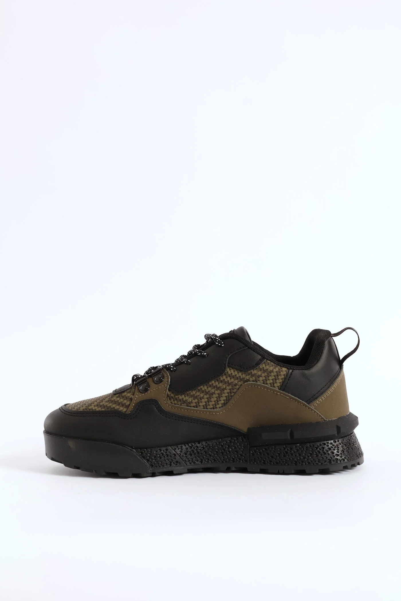 Spark Lace Up Fashion Trainer - Olive - Image 4