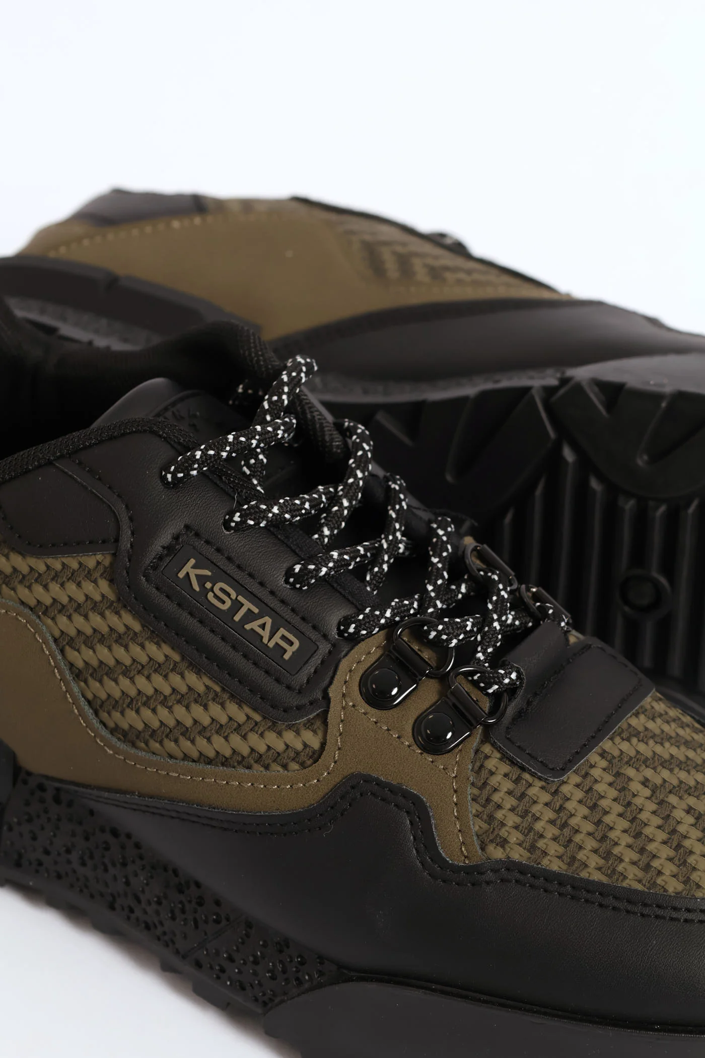 Spark Lace Up Fashion Trainer - Olive - Image 6