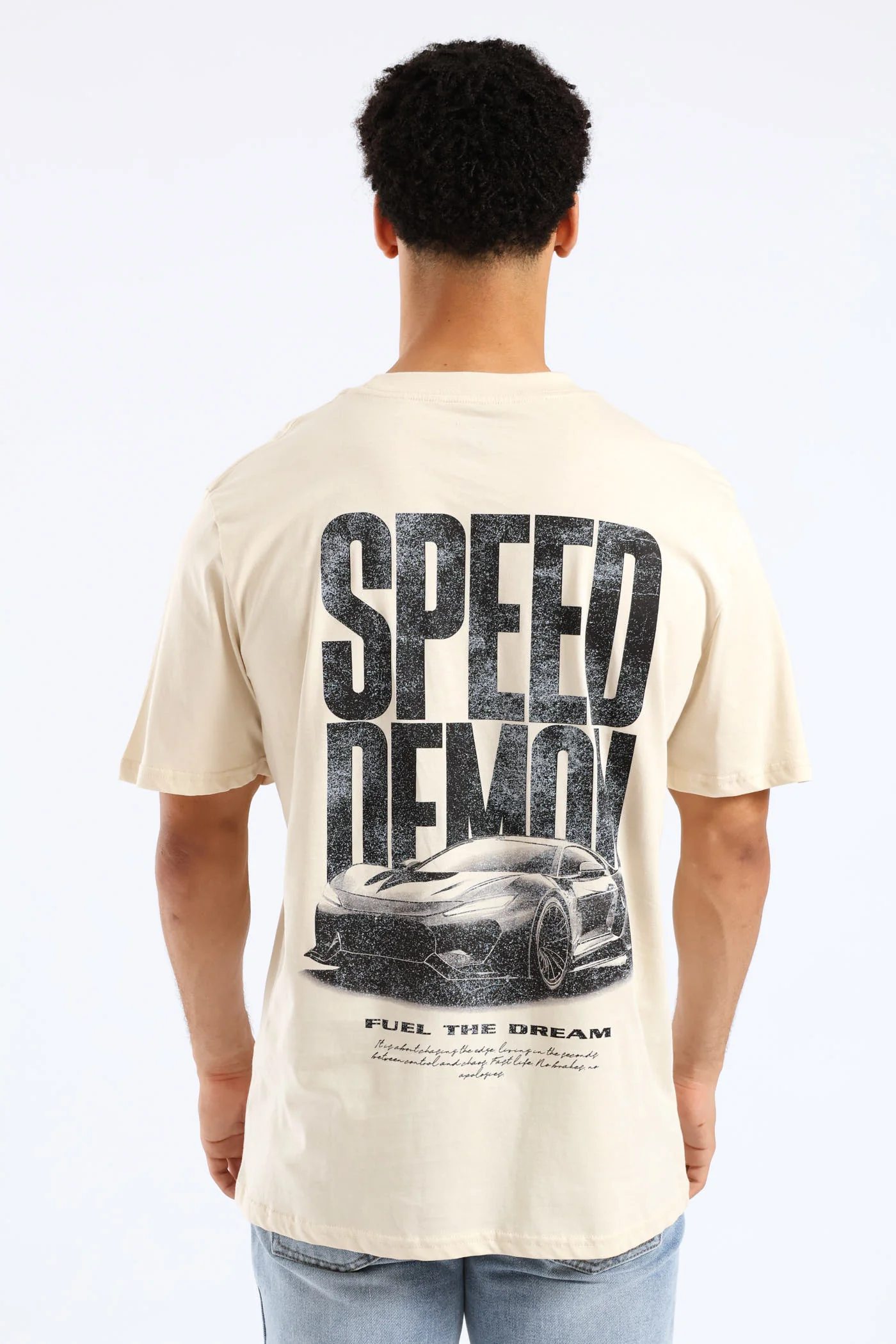 Speed Demon Tee - Ecru - Image 2