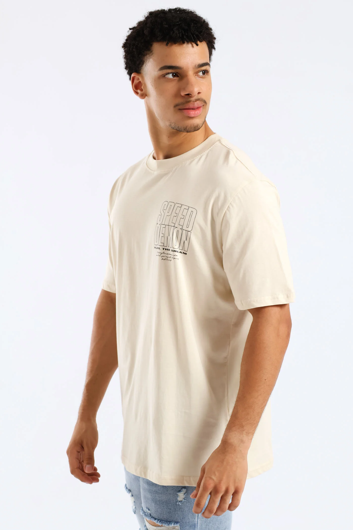 Speed Demon Tee - Ecru - Image 3