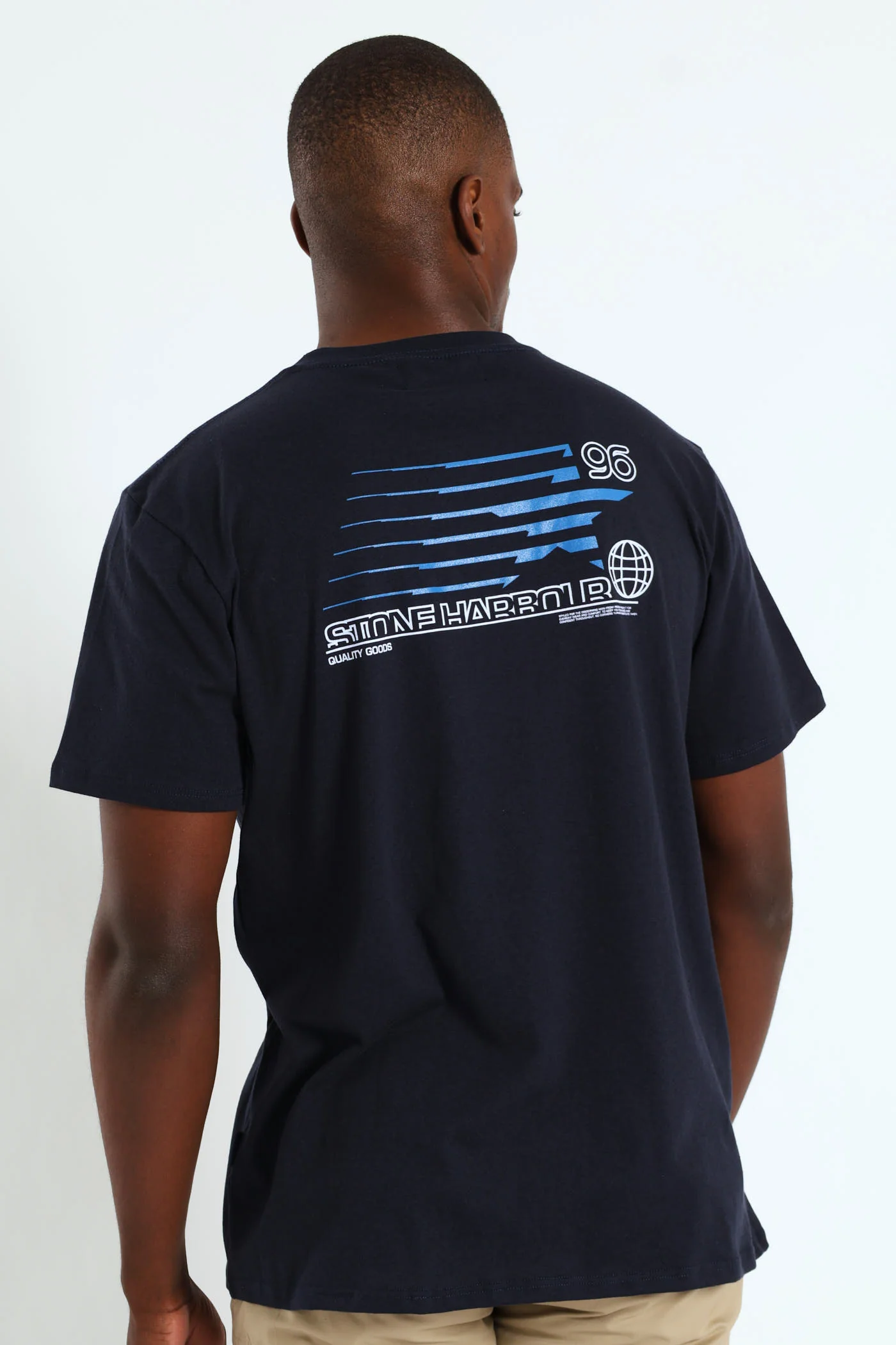 Speedstar Front & Back Print Tee - Navy - Image 2