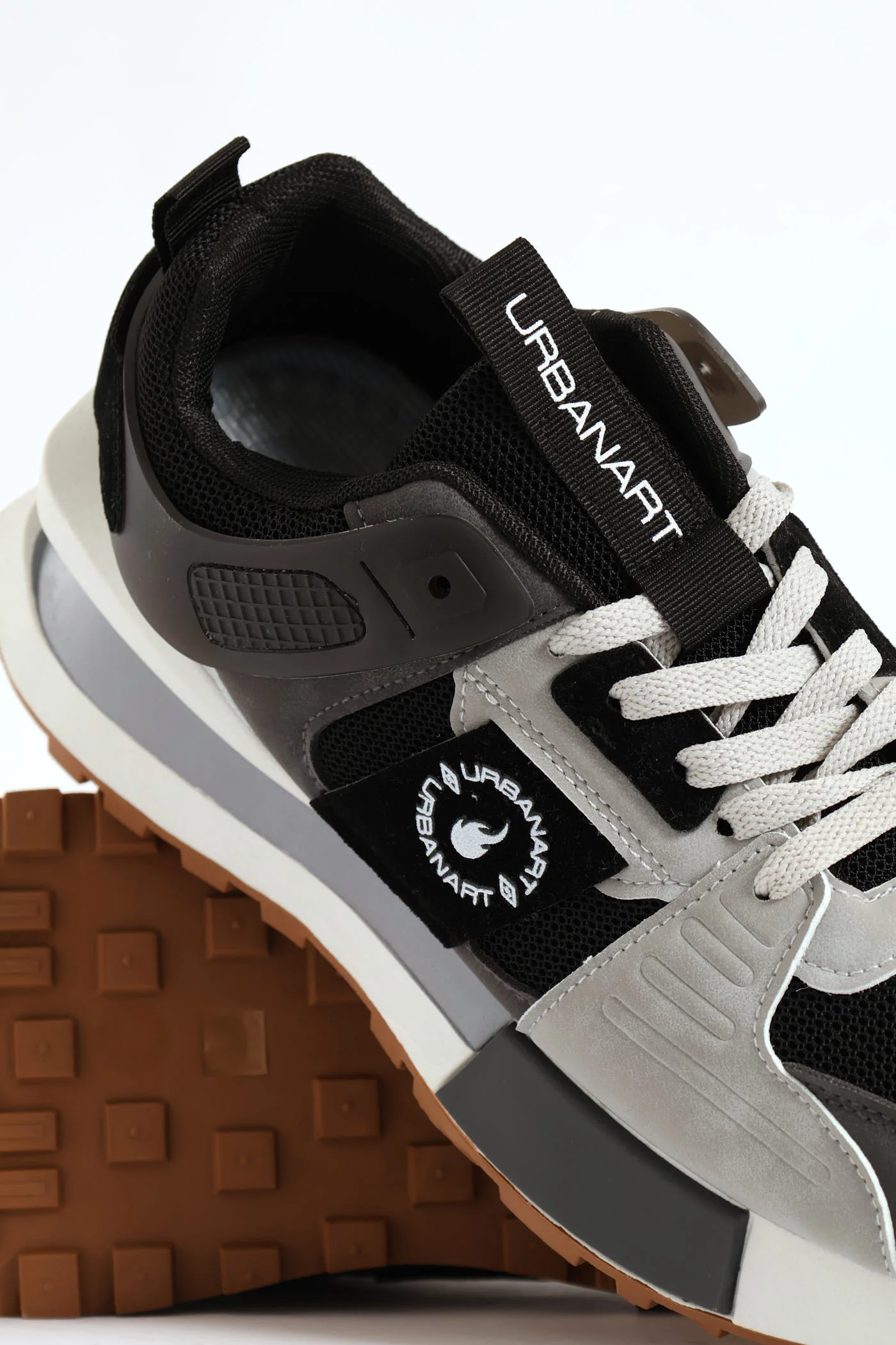 Spirex 1 Nubuck Mesh Panelled Trainer - Grey - Image 6