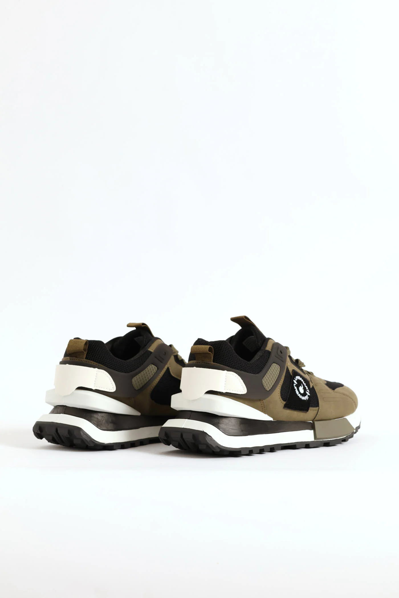 Spirex 1 Nubuck Mesh Panneled Trainer - Olive - Image 5
