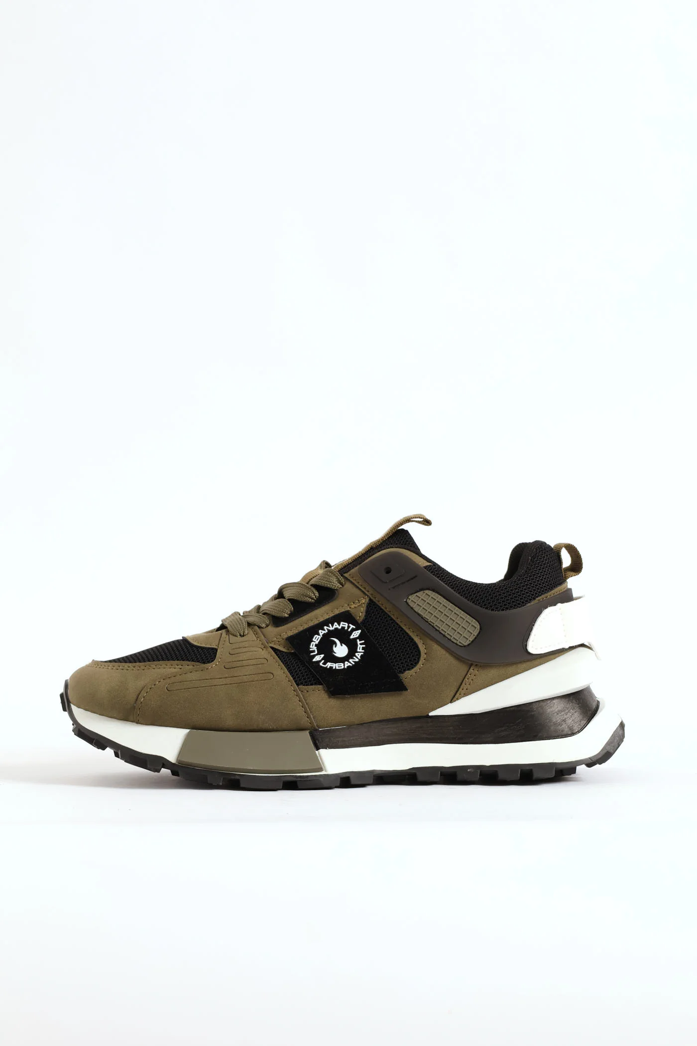 Spirex 1 Nubuck Mesh Panneled Trainer - Olive - Image 6
