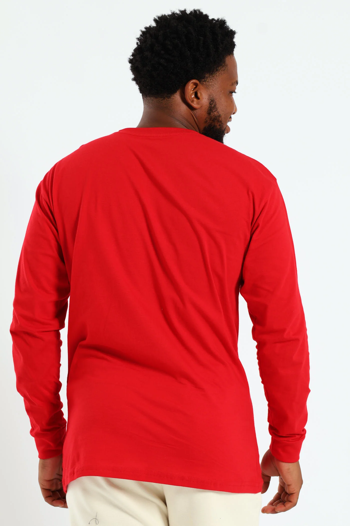 Splatter Long Sleeve Tee - Red - Image 3