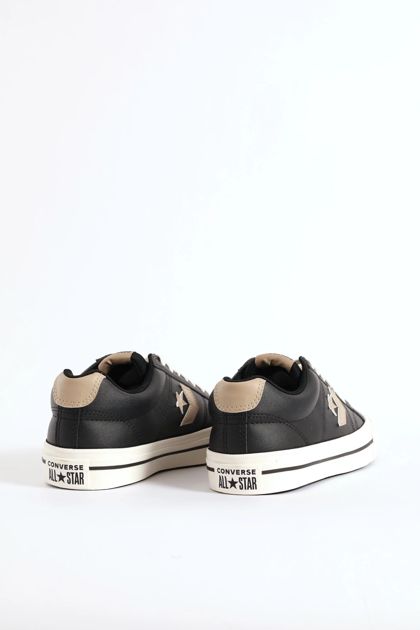 Sport Casual Faux Leather Sneaker - Black - Image 2