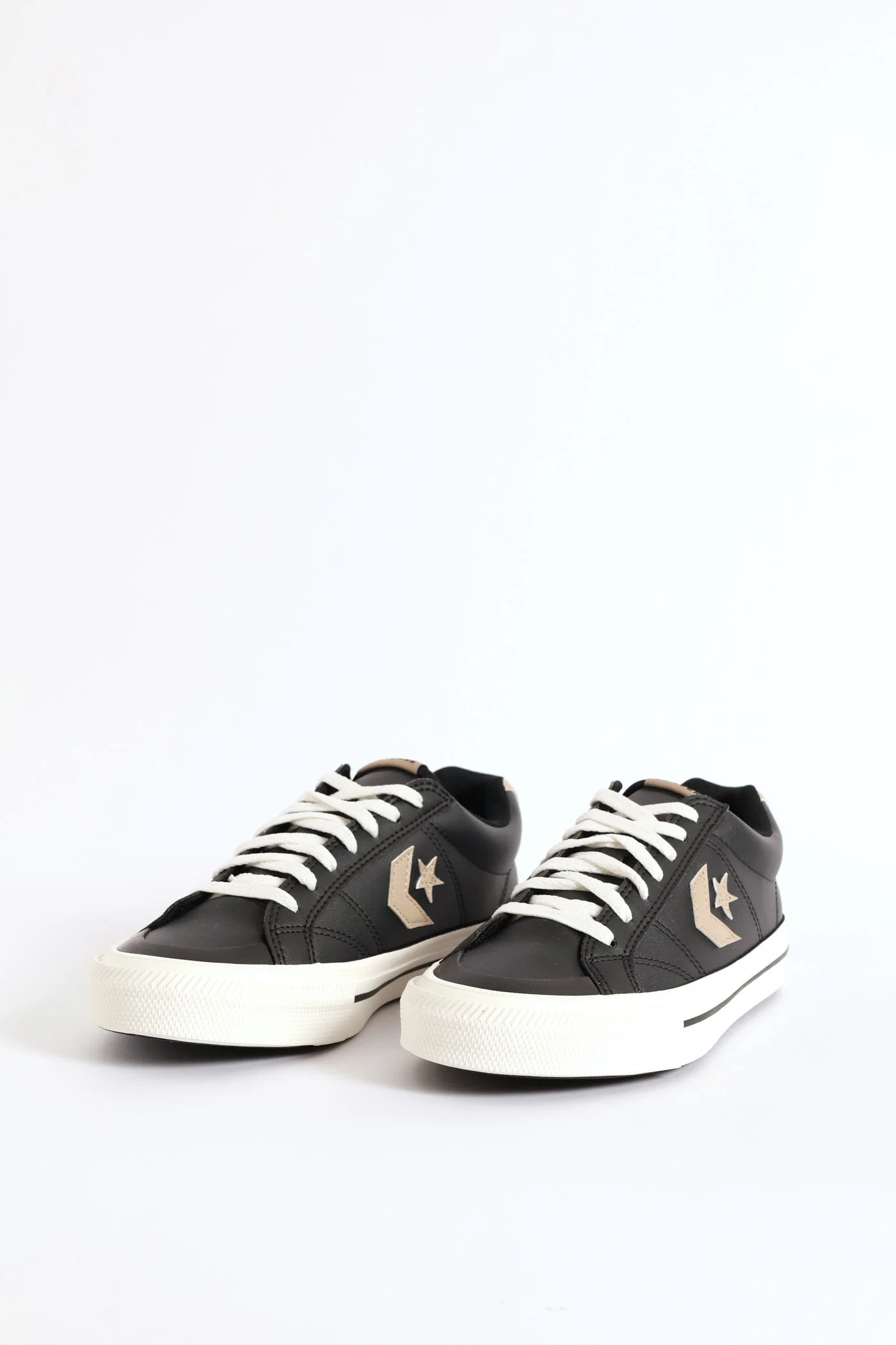 Sport Casual Faux Leather Sneaker - Black - Image 3