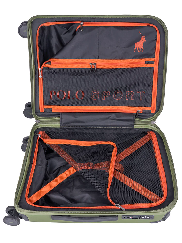 Sport Hard Shell Carry On Trolley Case - Green - Image 2