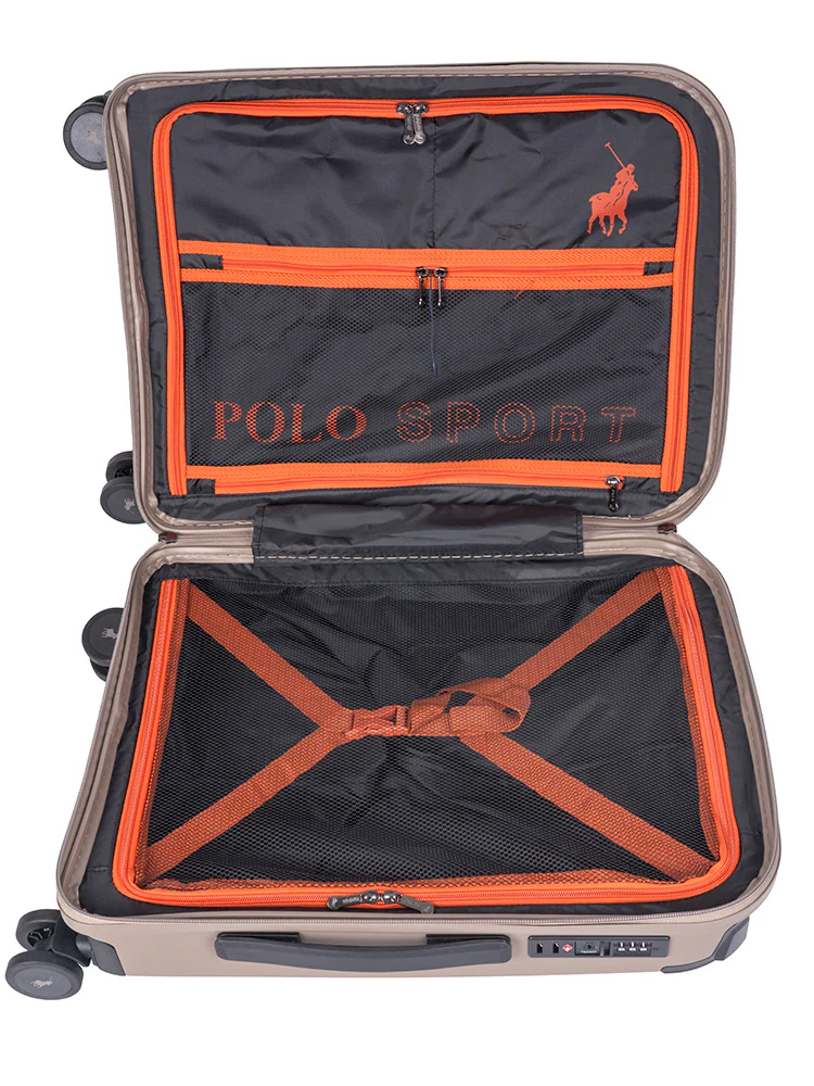 Sport Hard Shell Carry On Trolley Case - Stone - Image 2