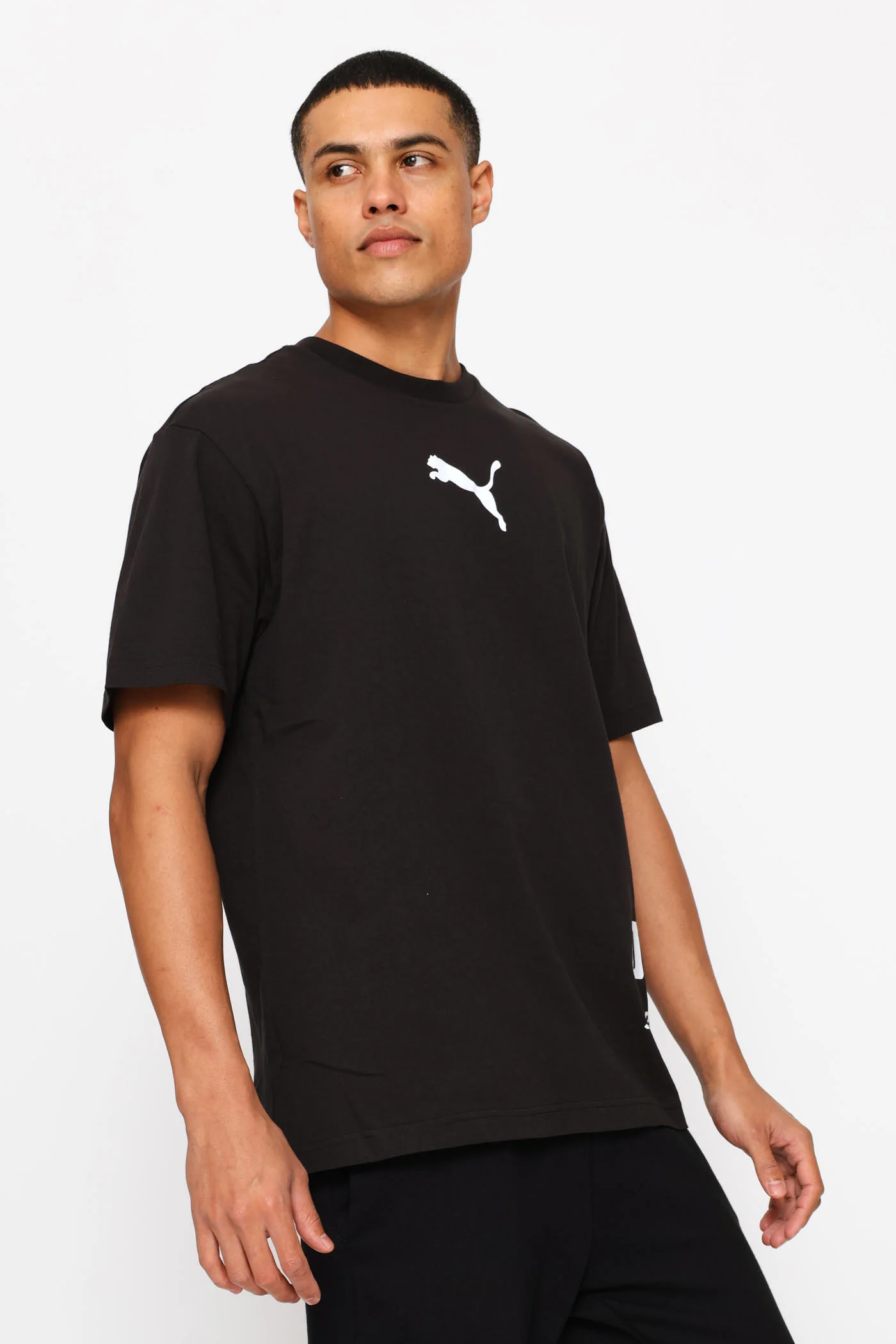 Sport Relaxed Graphic Tee - Black - Image 3