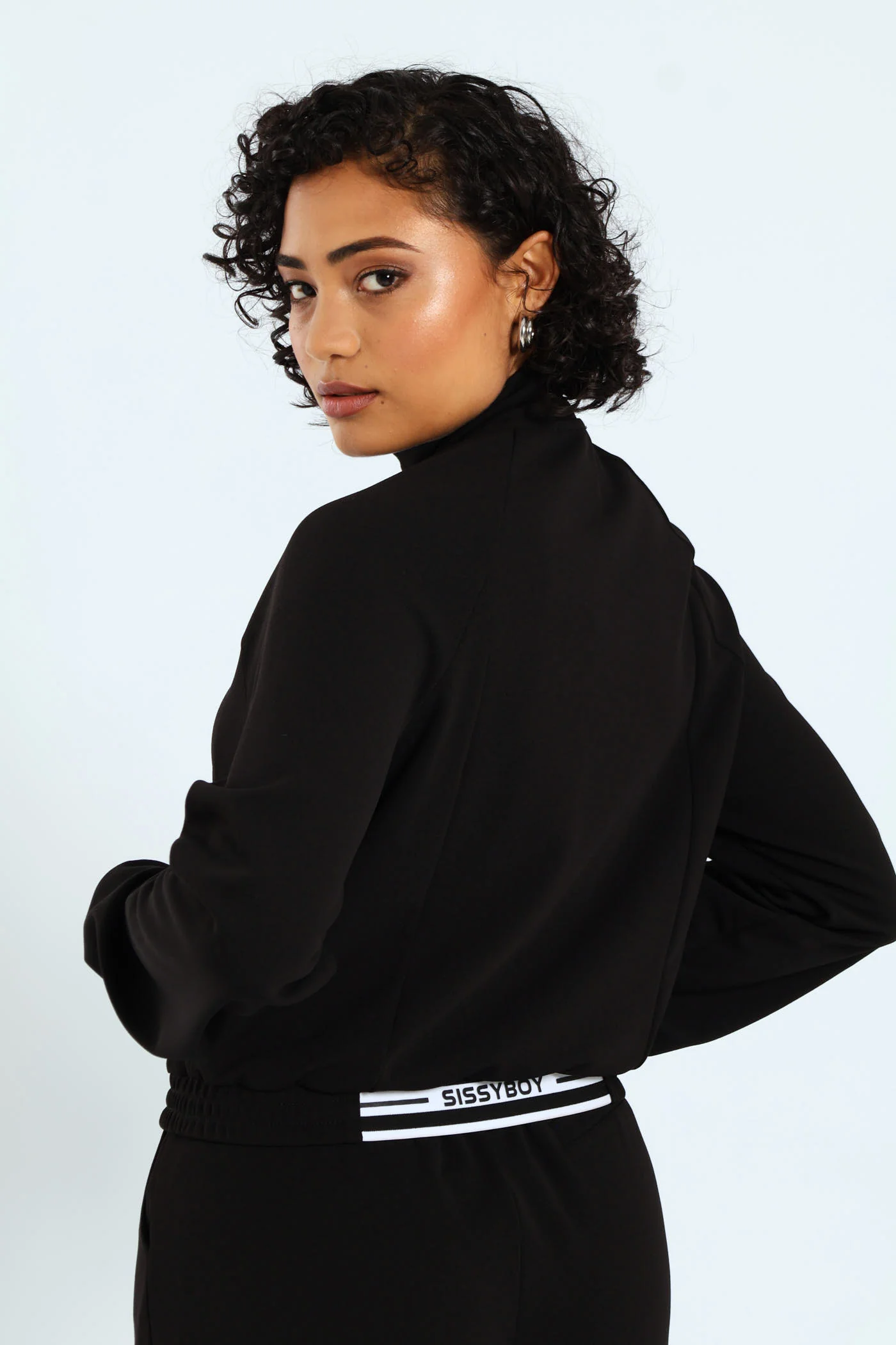 Sporty Cropped Jacket - Black - Image 5