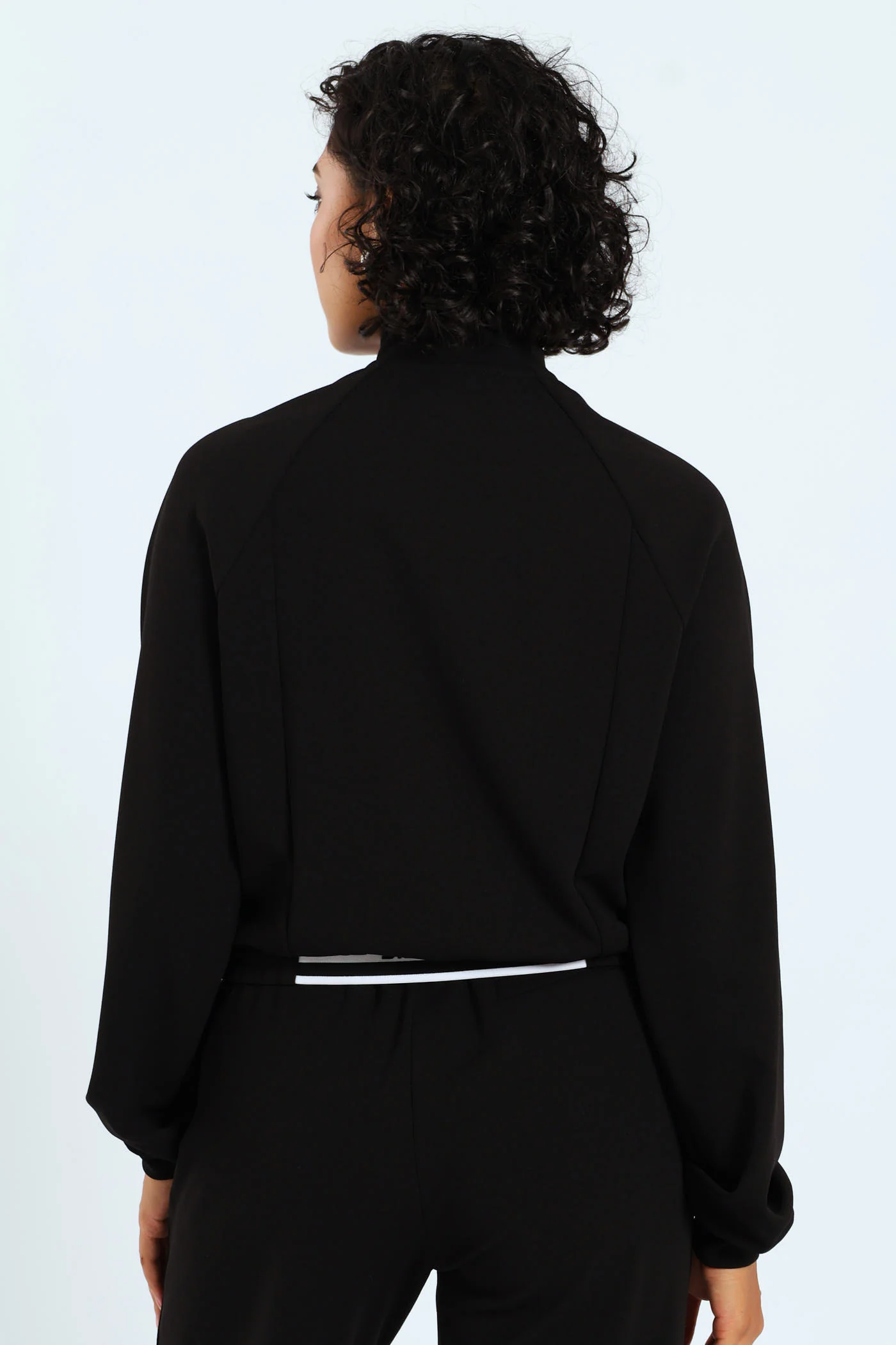 Sporty Cropped Jacket - Black - Image 6