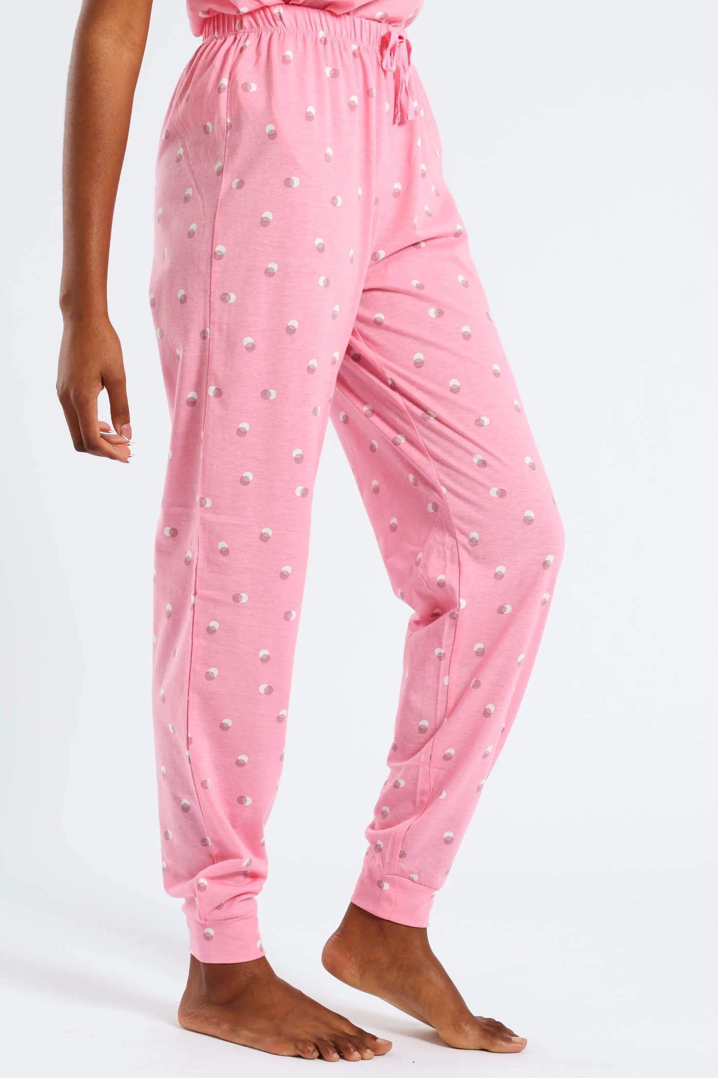 Spot Knit Jogger Pant - Pink - Image 3