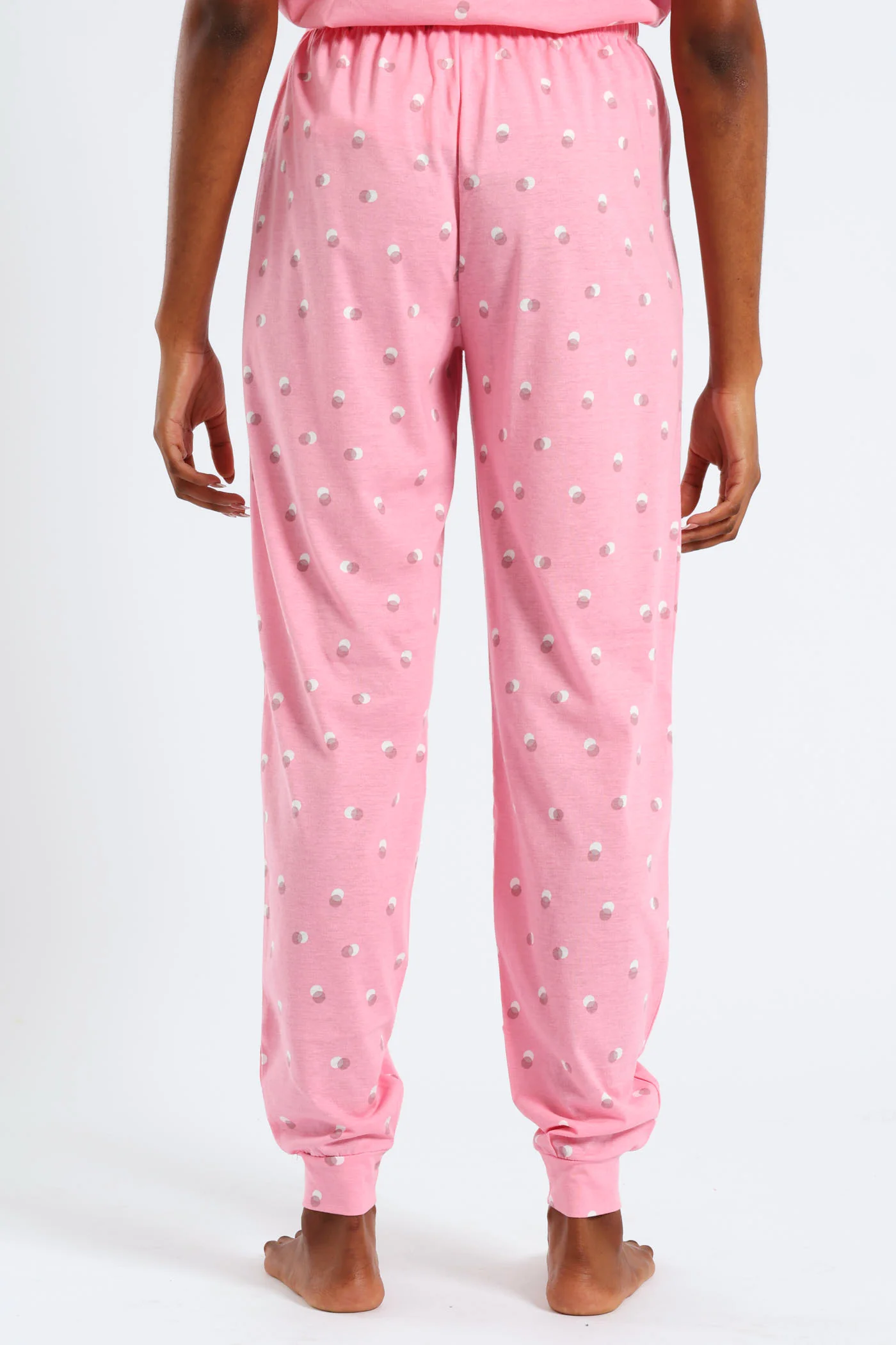 Spot Knit Jogger Pant - Pink - Image 4