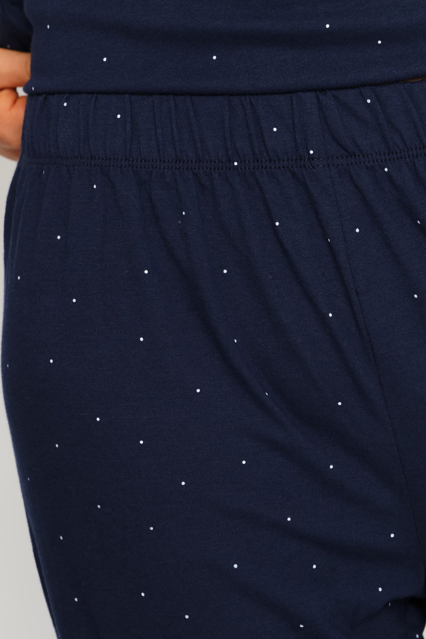 Spot Knit Straight Leg Pant - Navy - Image 3