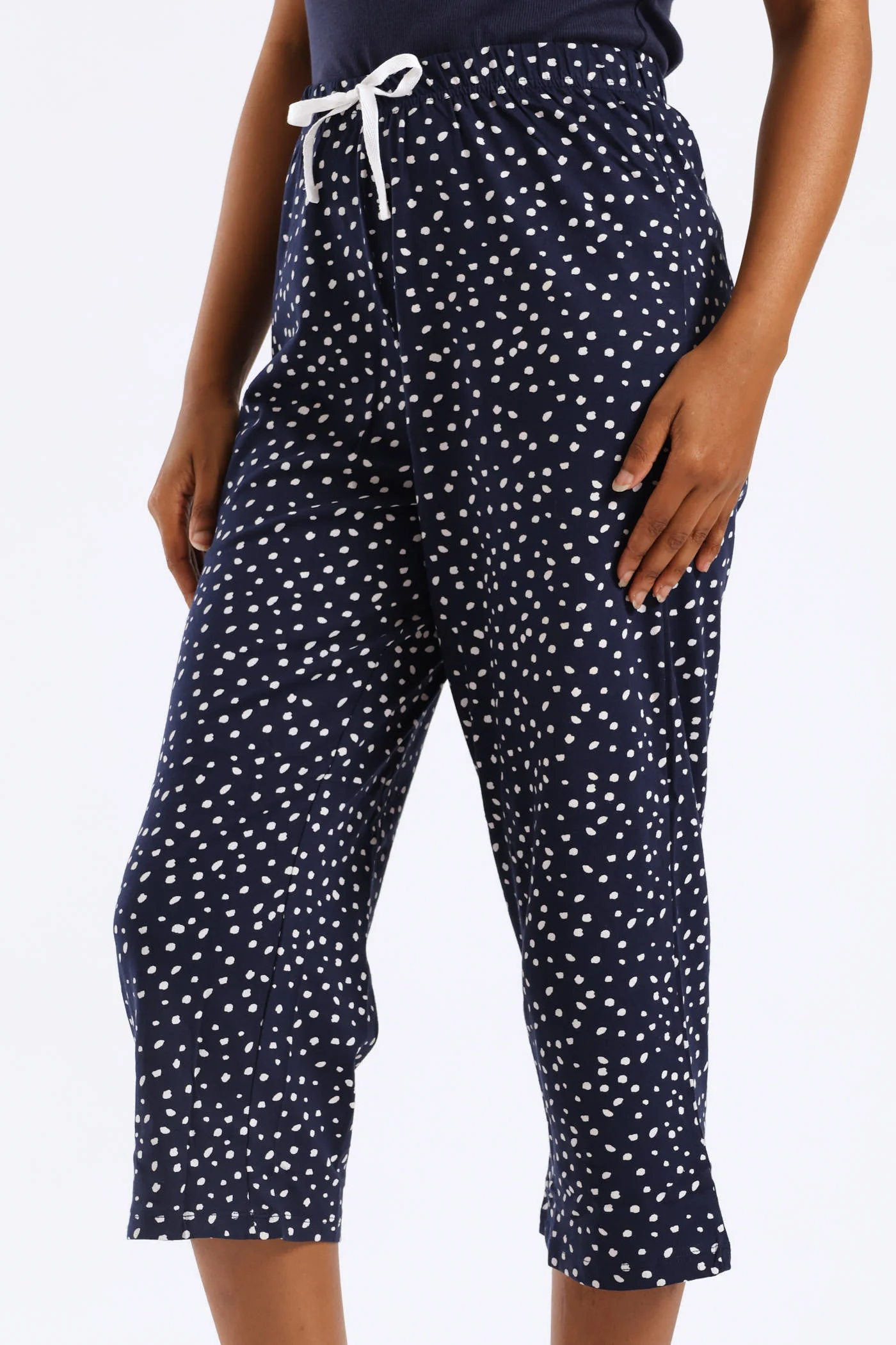 Spots Capri Pants - Navy - Image 3