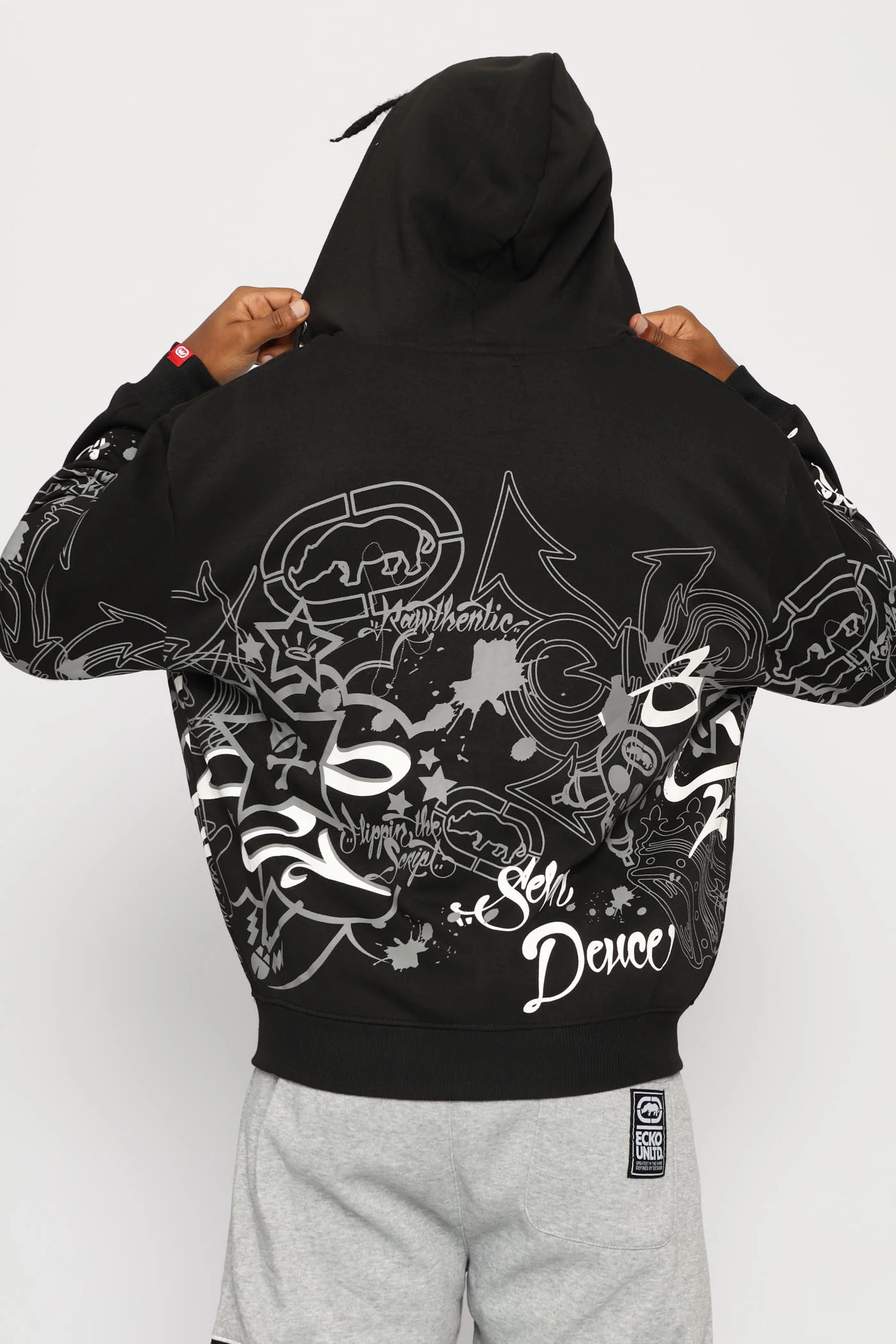 Spray Hoodie - Black - Image 7