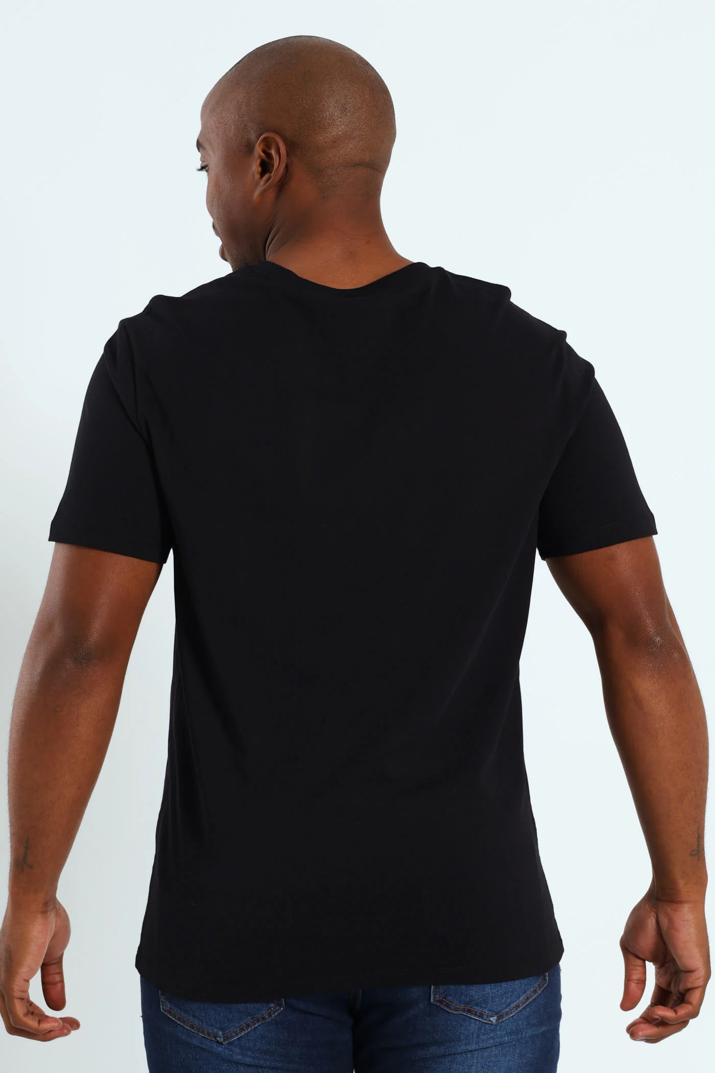 Sprayed Flock Logo Tee - Black - Image 3