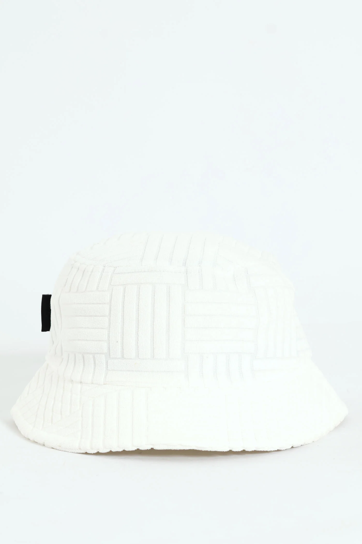 Square Design Bucket Hat - White - Image 3