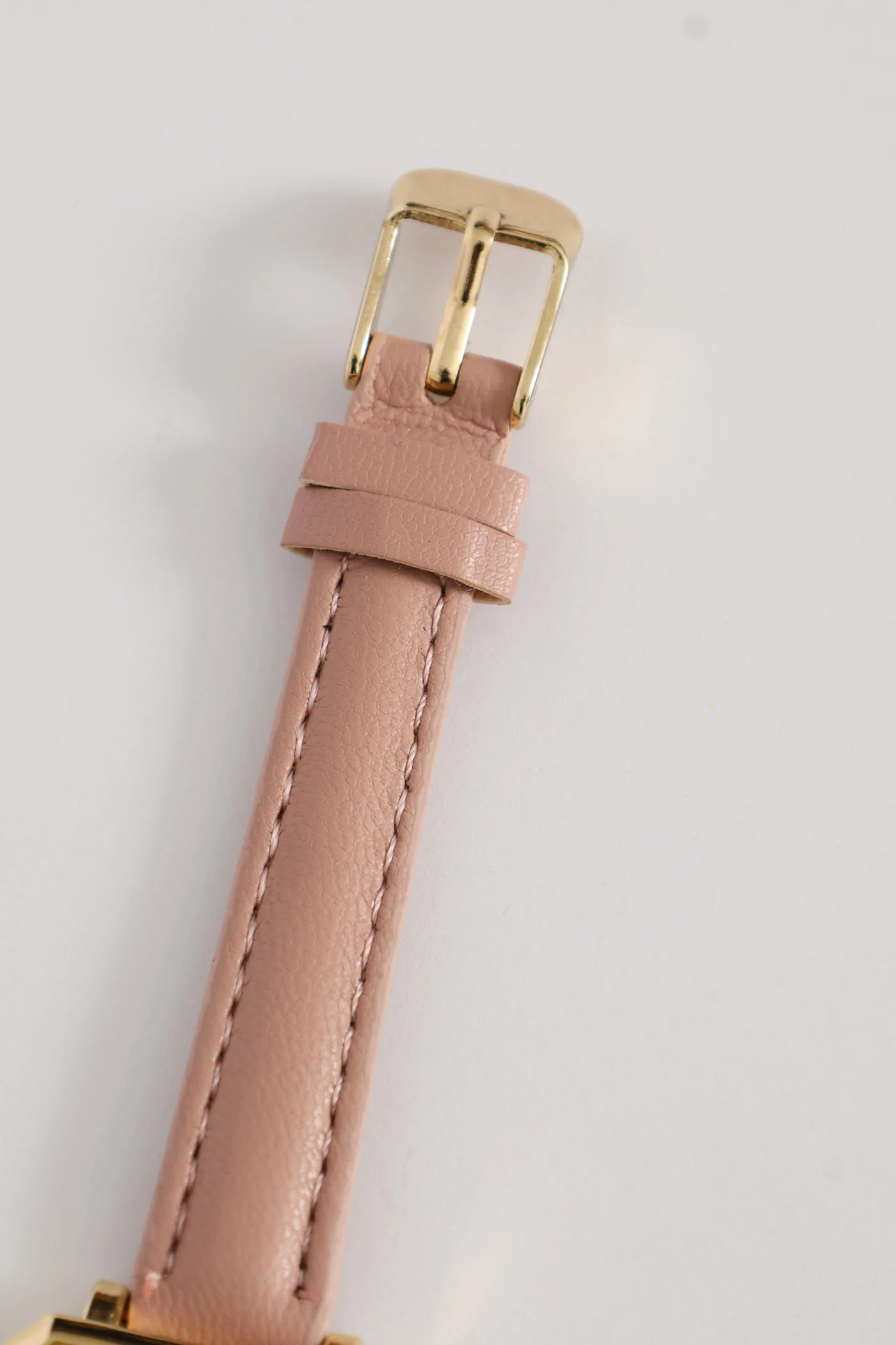 Square Face Heart Dial Watch - Mauve - Image 3