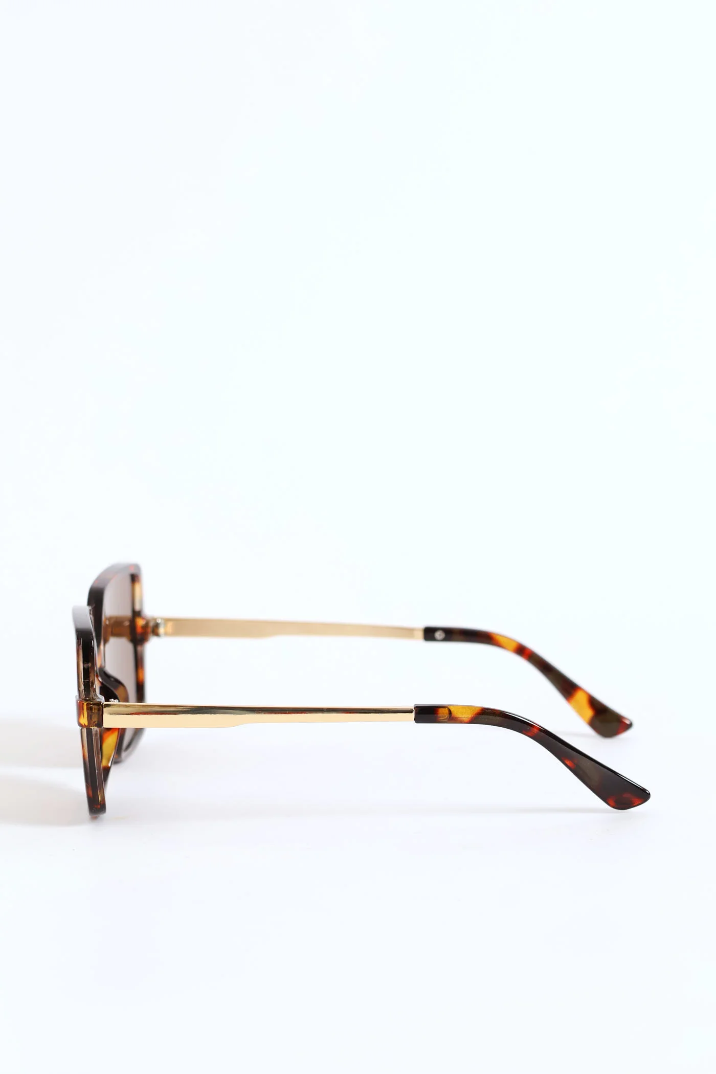Square Frame Brown Lense Sunglasses - Tortoise - Image 3