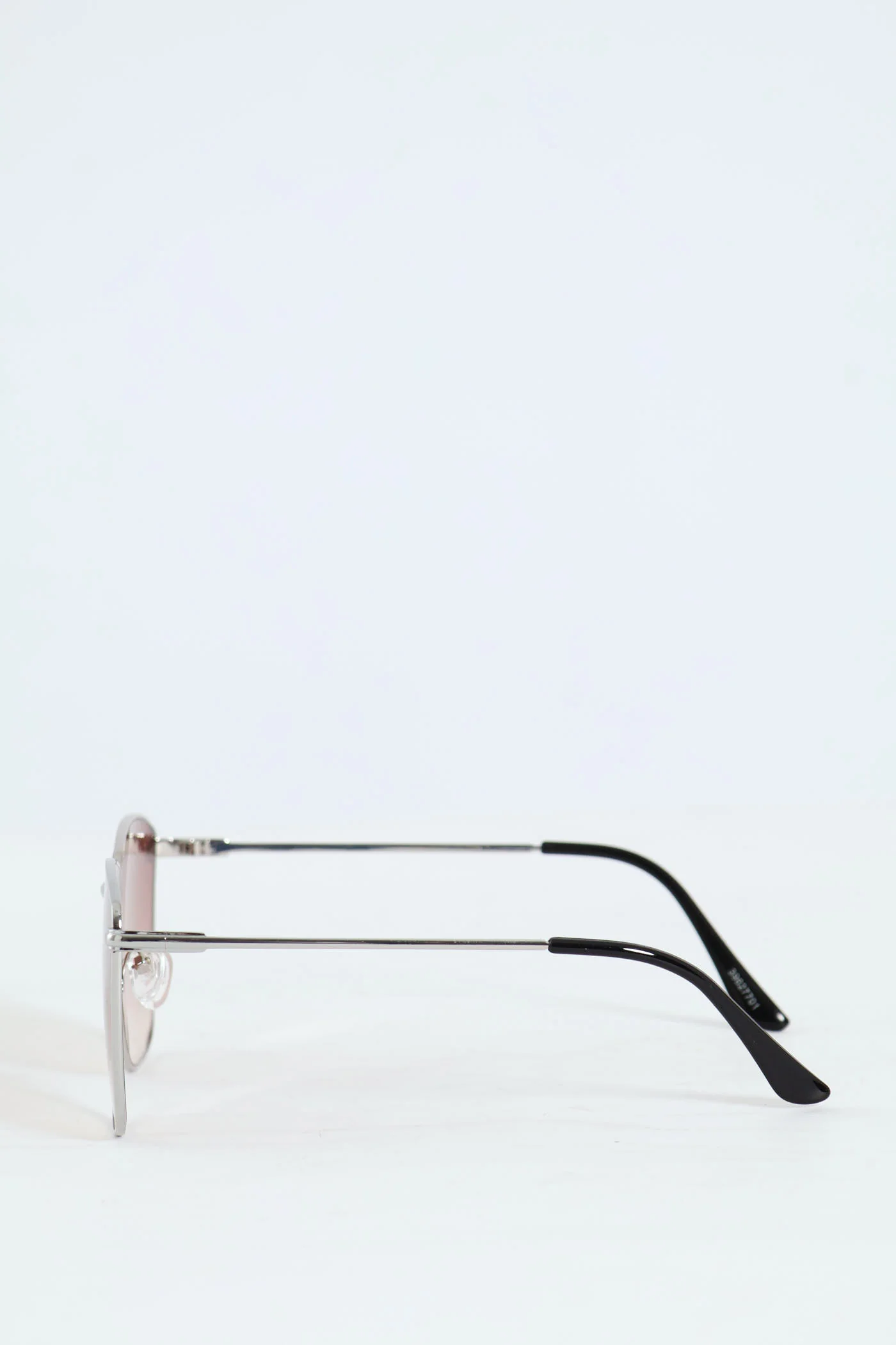 Square Metal Frame Brown Gradient Sunglasses - Silver - Image 3