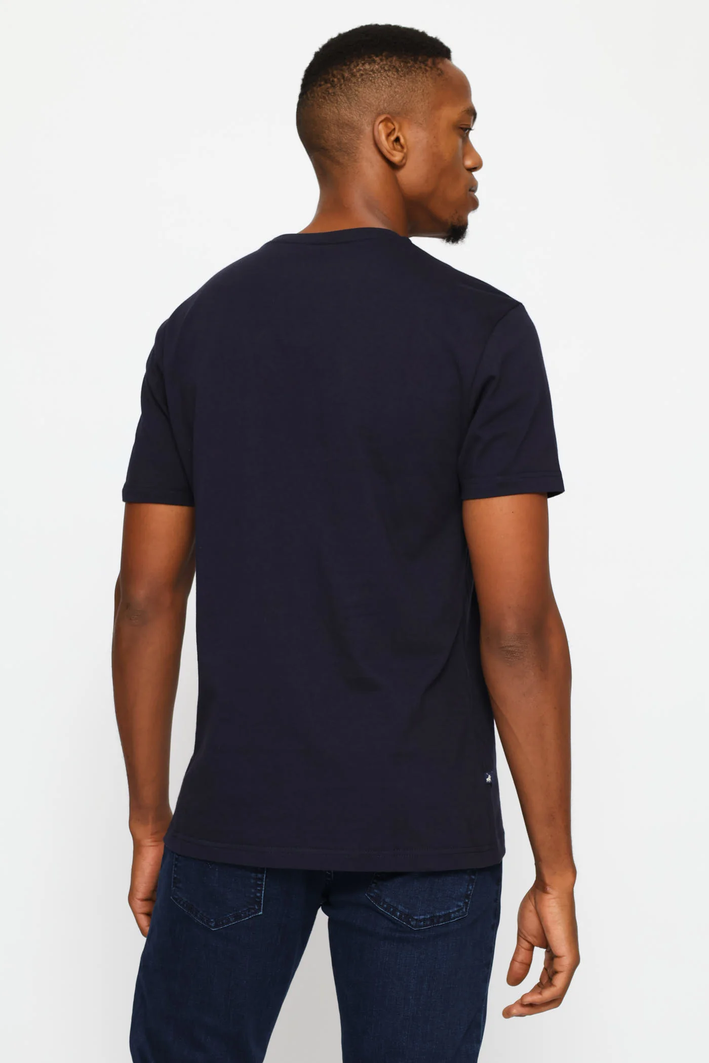 Square Pony Printed Tee - Navy - Image 4