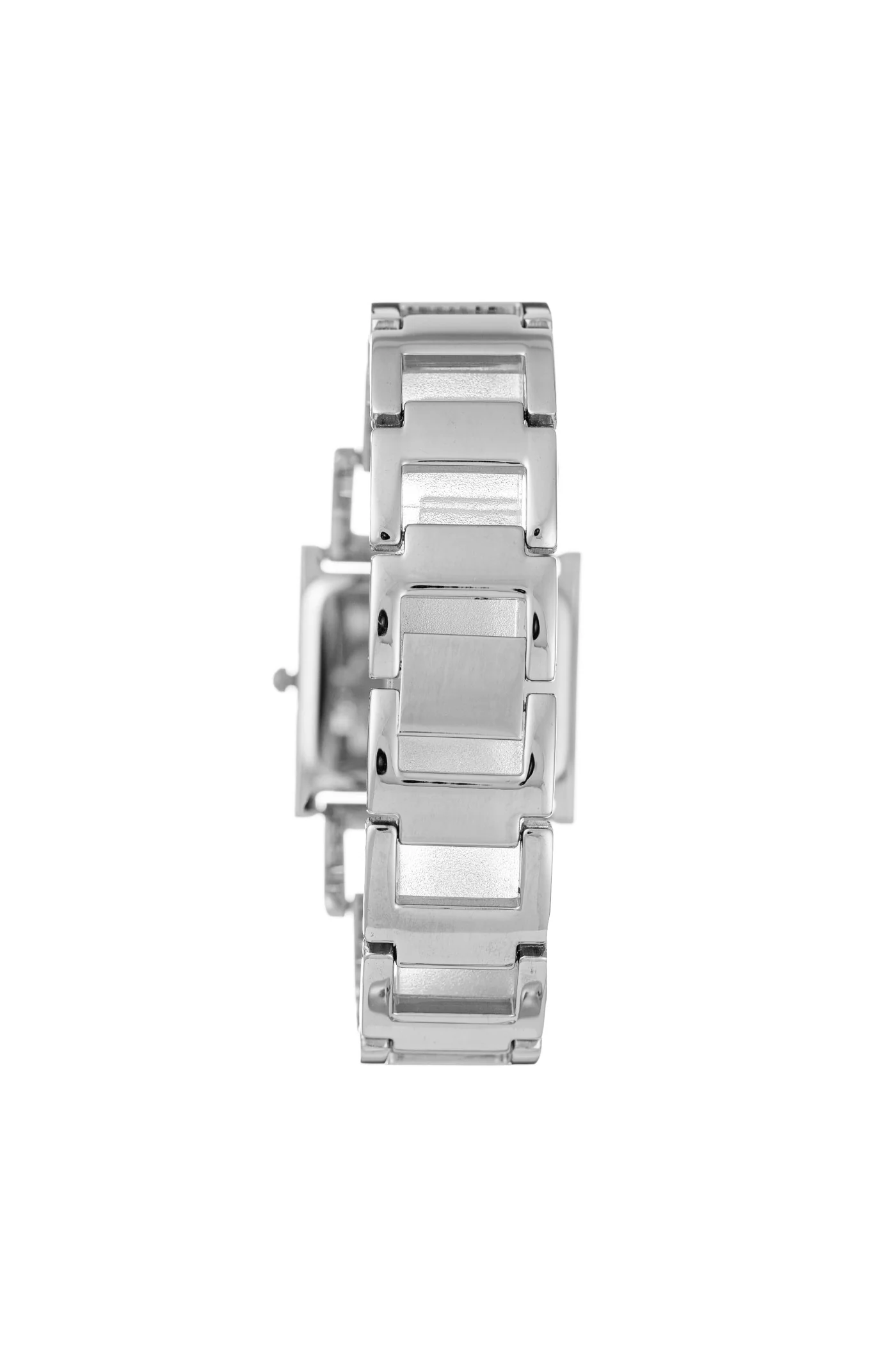 Square Dial & Wide Bracelet Watch - Silver - Image 2