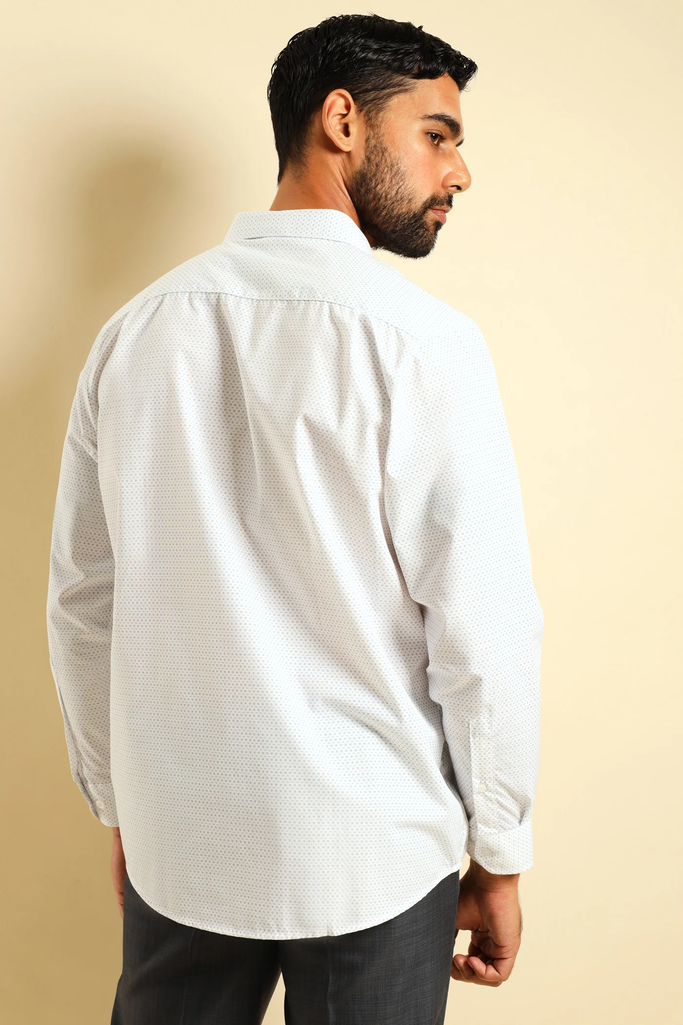 Square Spot Shirt - White/Blue - Image 6