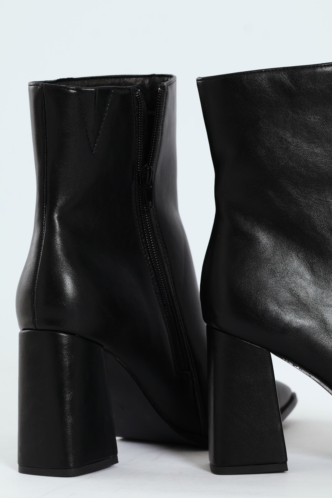Square Toe Ankle Boot - Black - Image 4