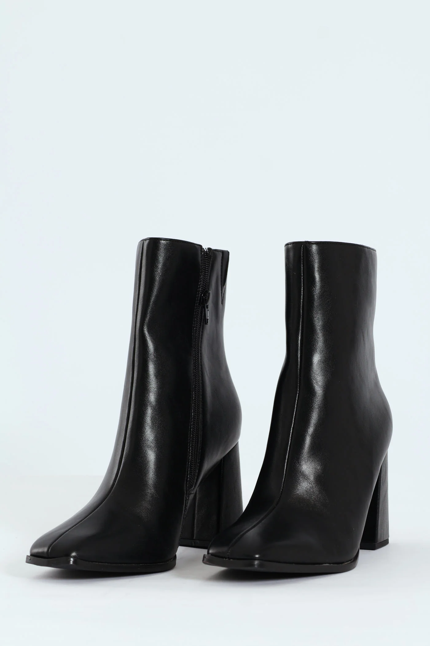Square Toe Ankle Boot - Black - Image 5