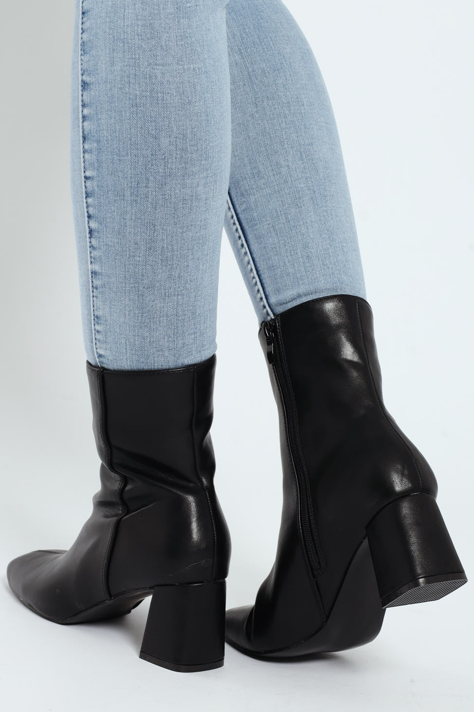 Square Toe Chelsea Boot - Black - Image 4