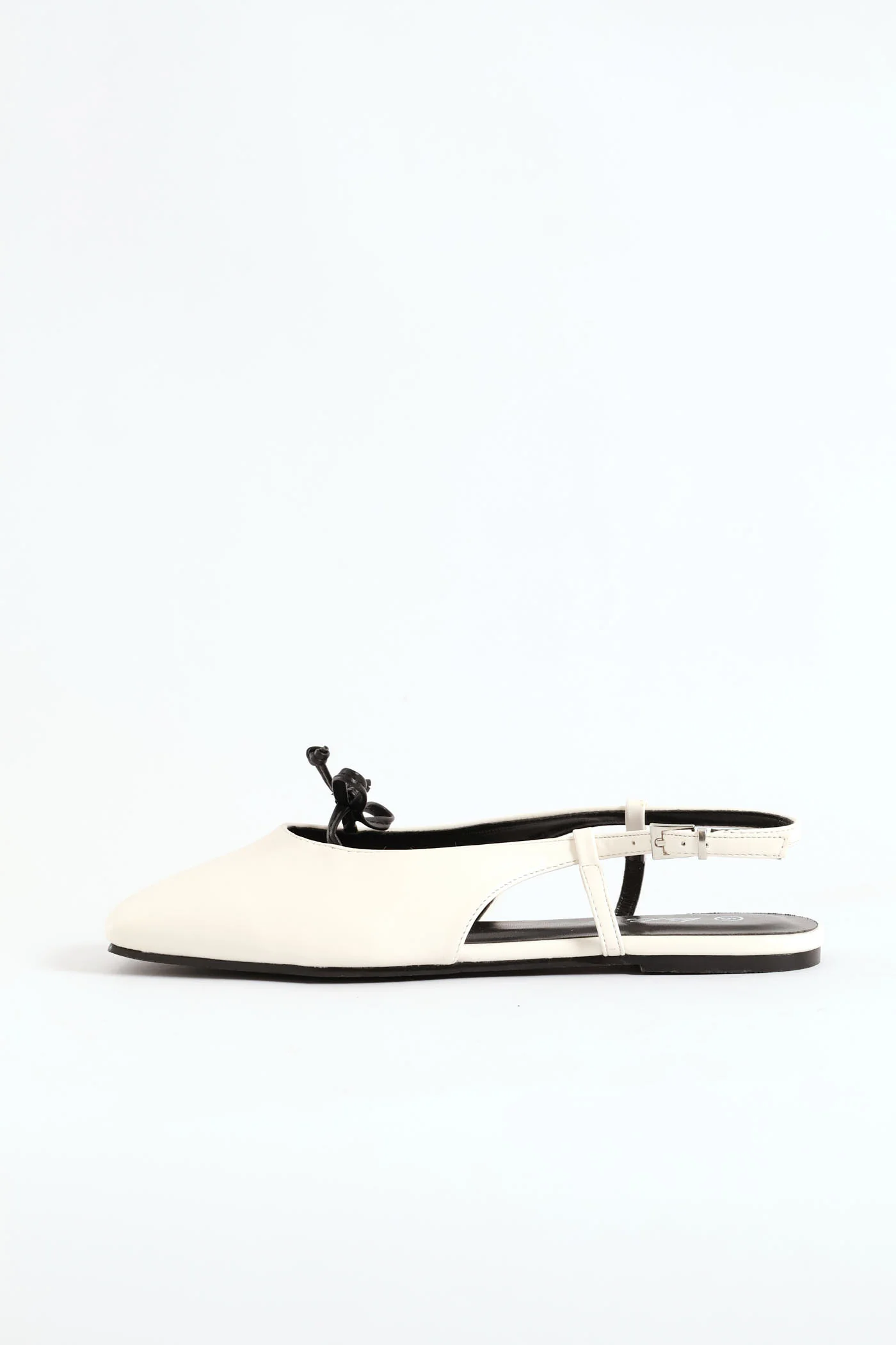 Square Toe Slingback Bow Mule - Black - Image 4