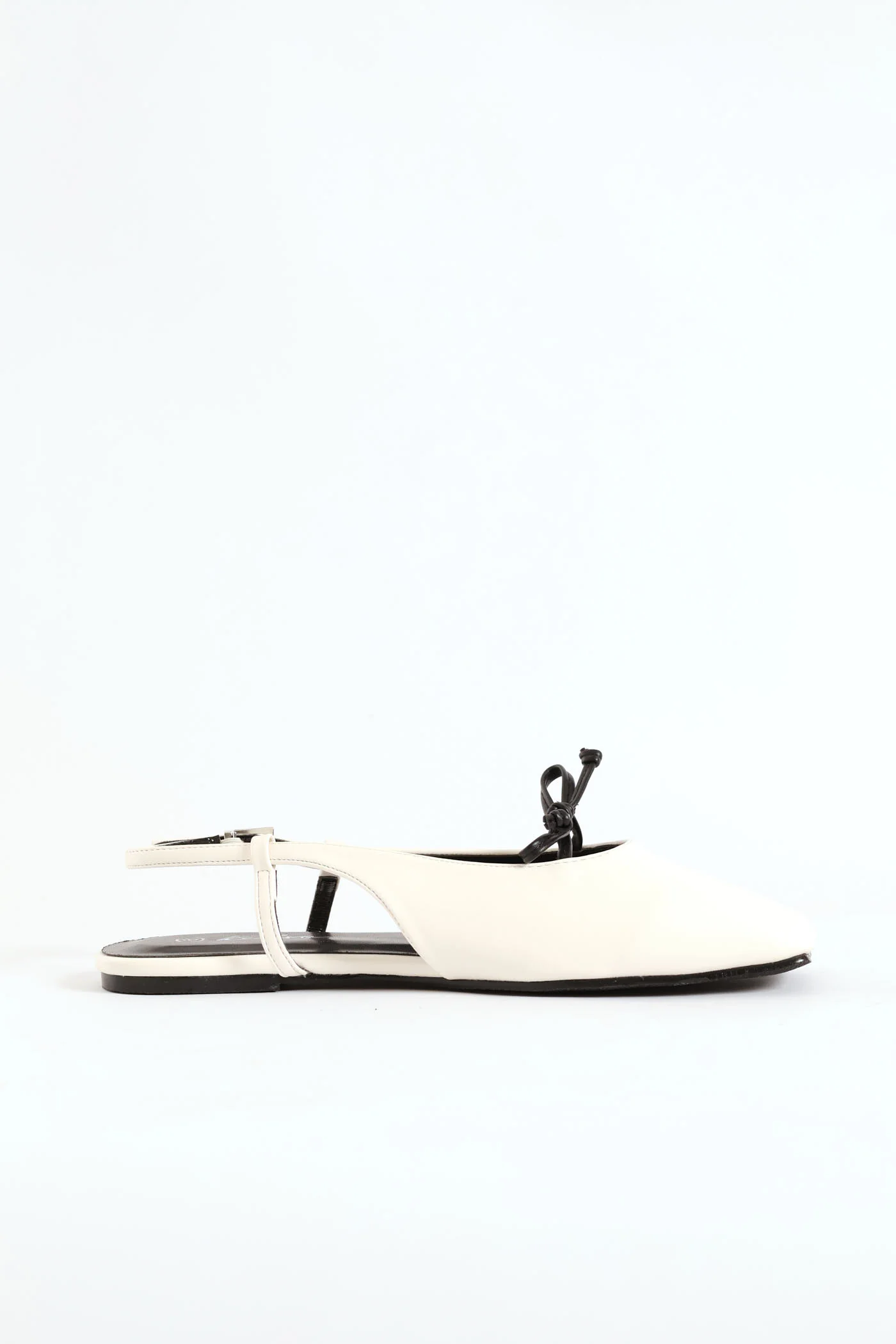 Square Toe Slingback Bow Mule - Black - Image 5