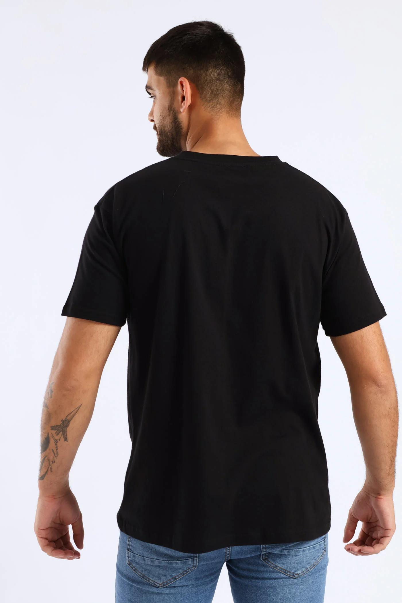 Stacked Logo Tee - Black - Image 2