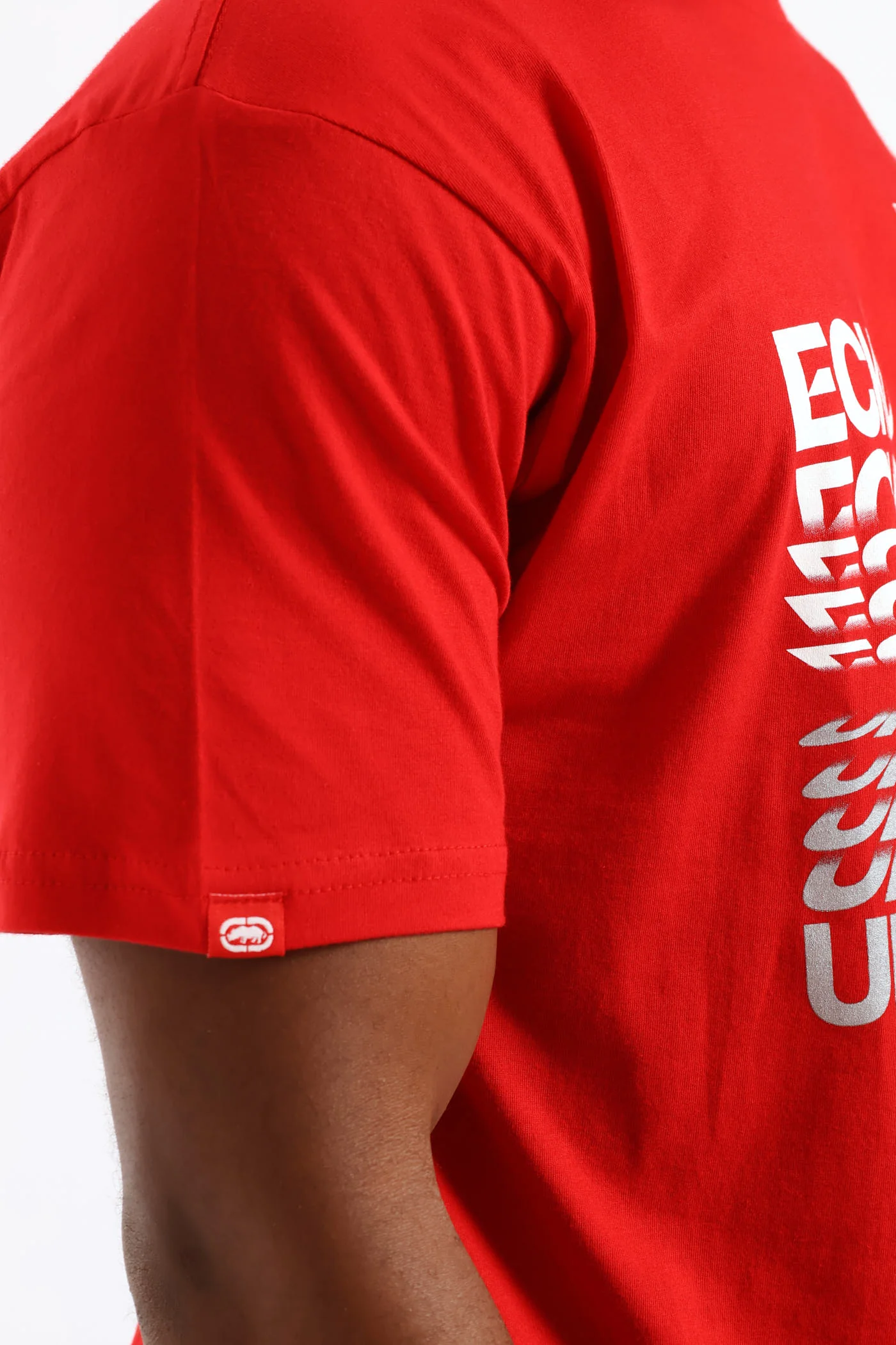 Stacked Logo Tee - Red - Image 2