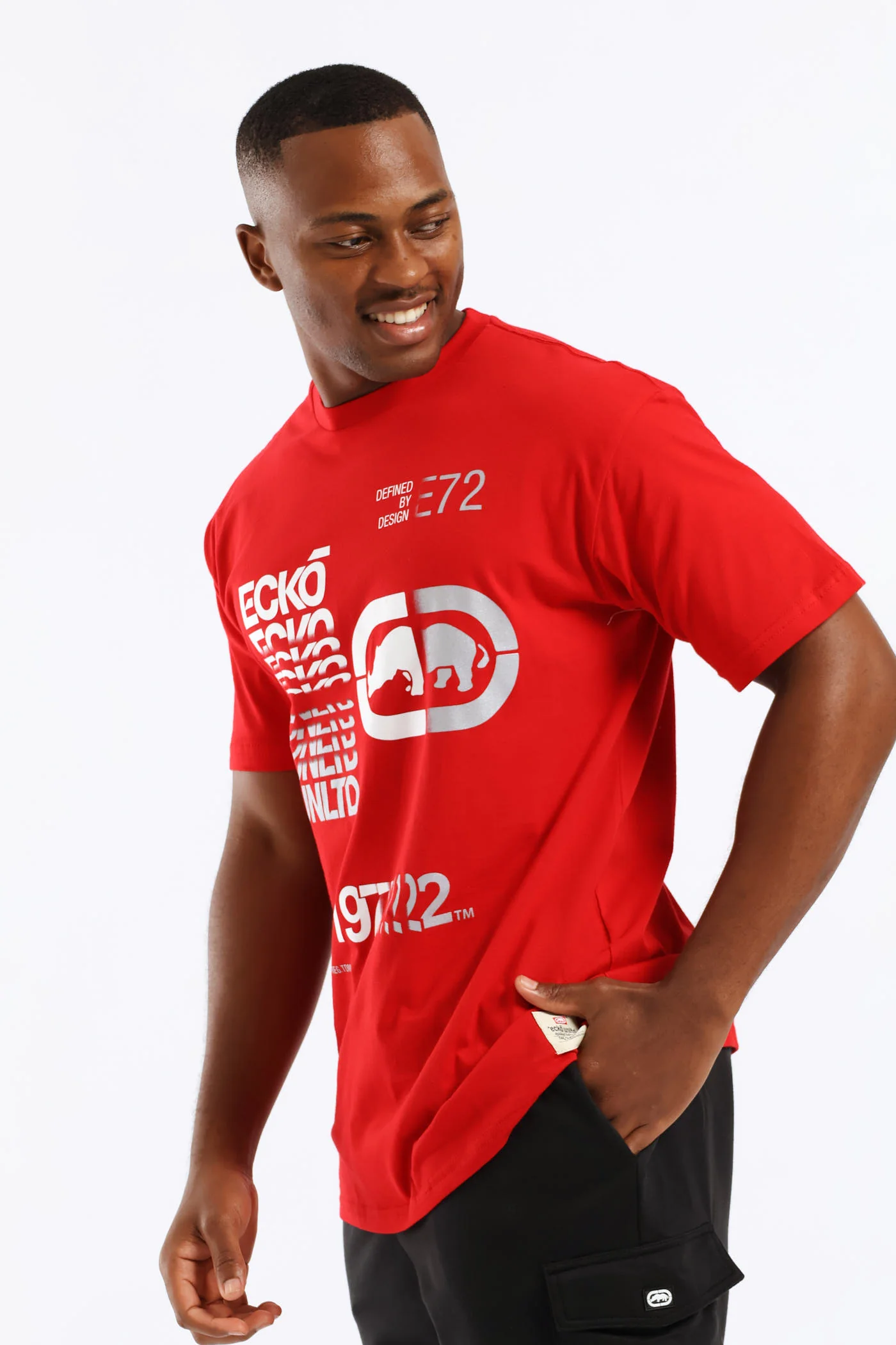 Stacked Logo Tee - Red - Image 4
