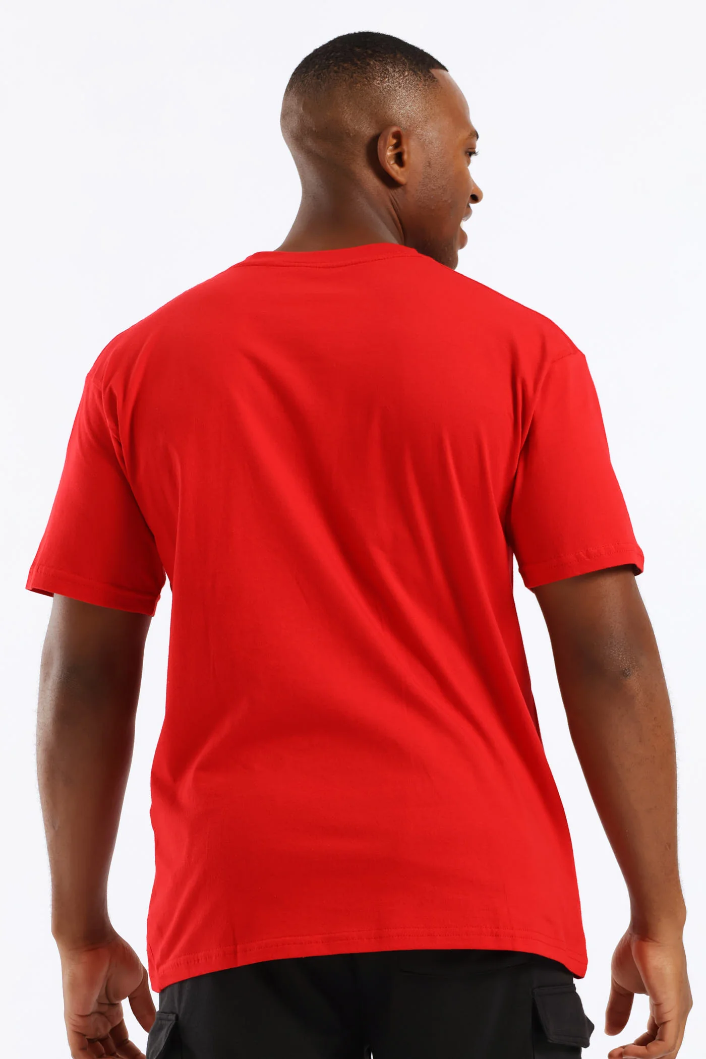 Stacked Logo Tee - Red - Image 5