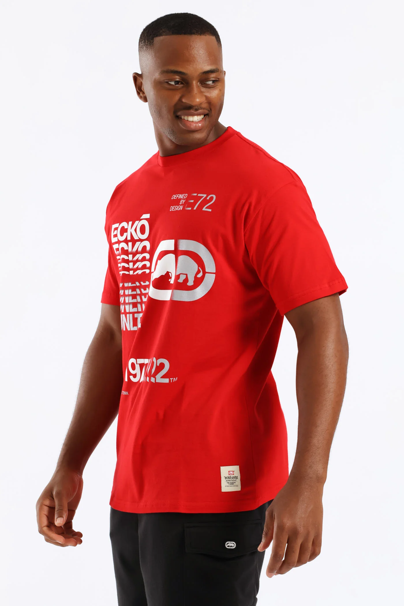 Stacked Logo Tee - Red - Image 6