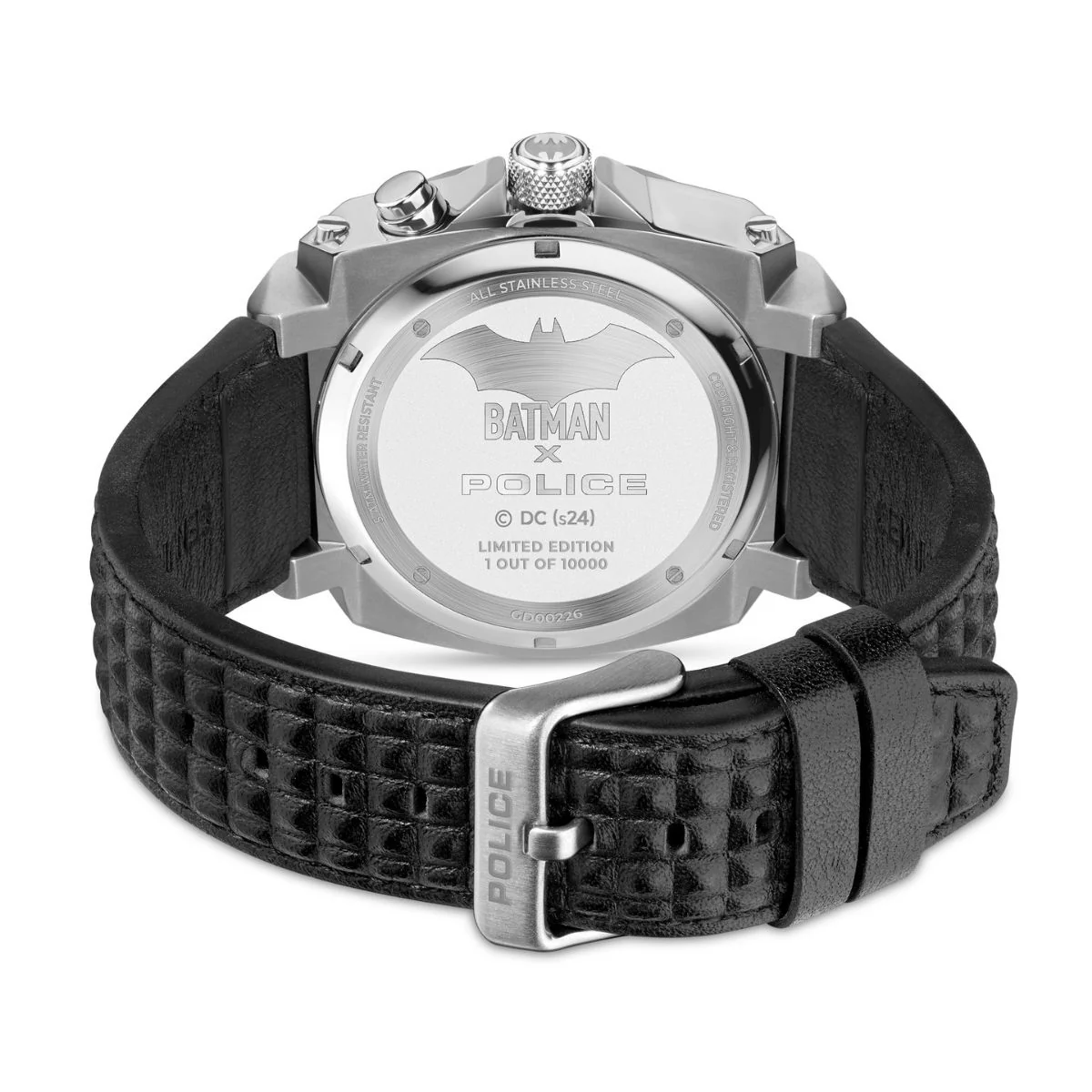 Stainless Steel Case & Black Dial "BATMAN" Watch With Led Back Light - Image 3