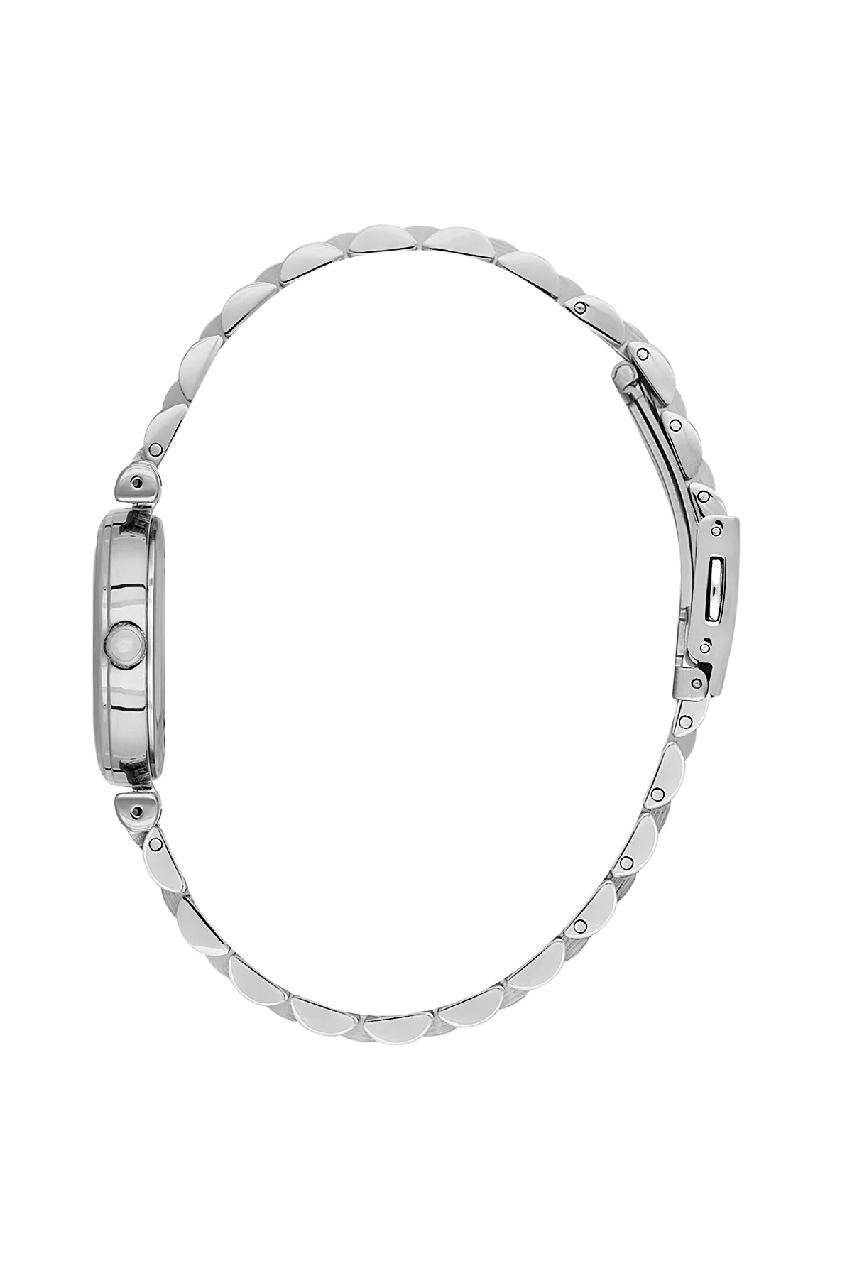 Stainless Steel Case & Silver Dial Watch With Stainless Steel Bracelet - Silver - Image 2