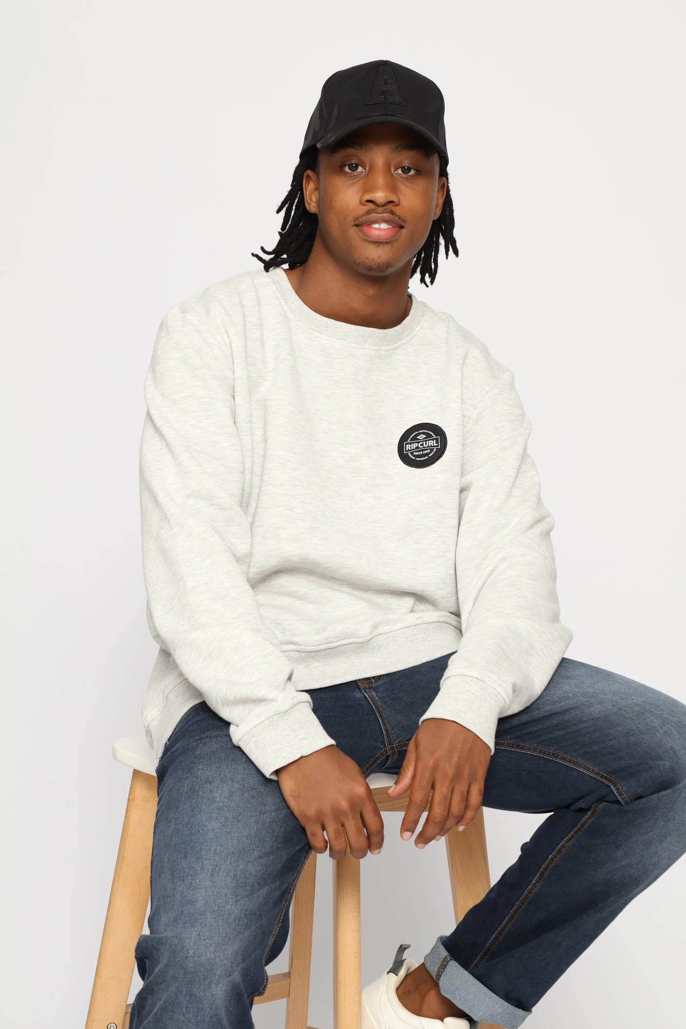 Stapler Patch Crew Top - Grey - Image 3